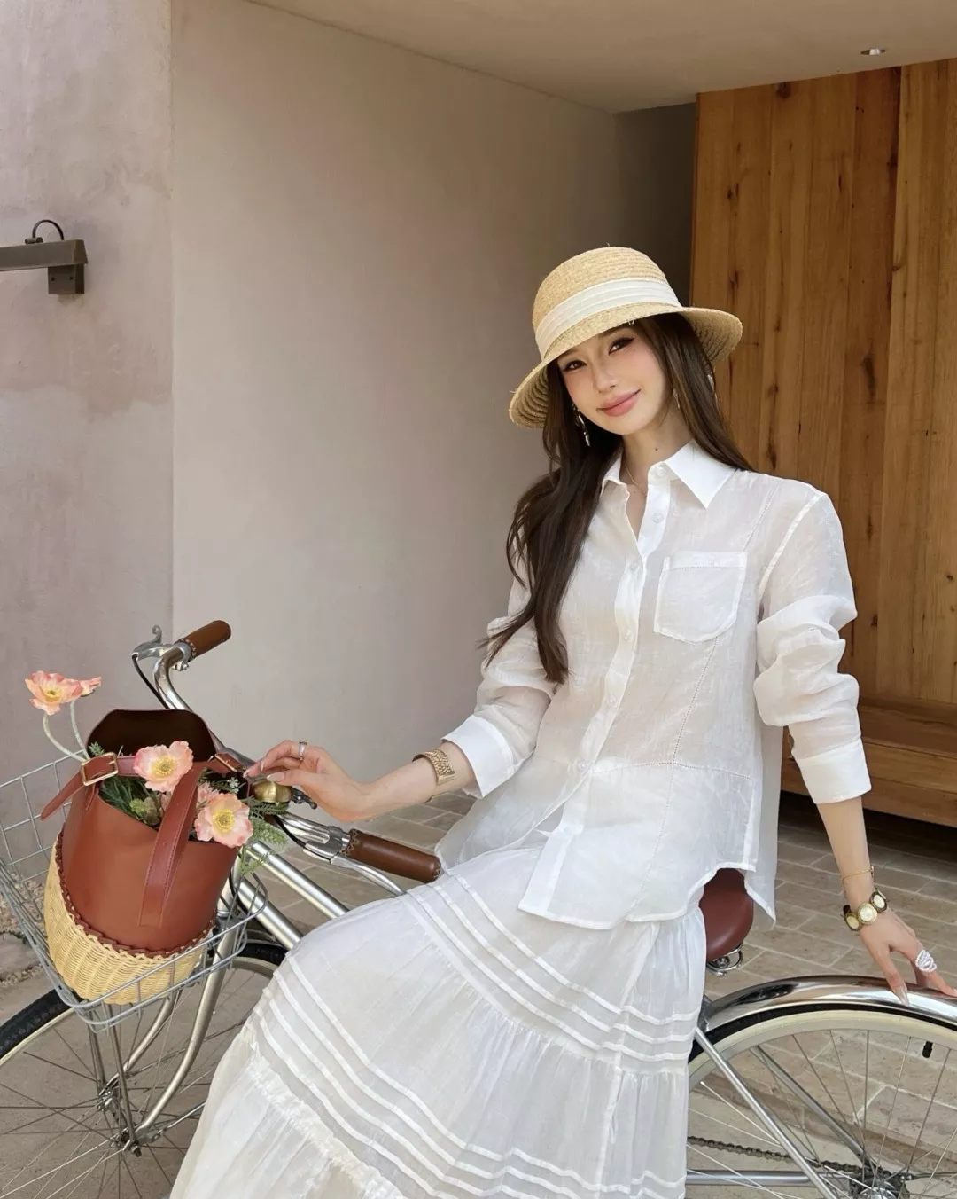 셀린느 펀칭 린넨 포켓 긴소매 셔츠 상세 이미지 11