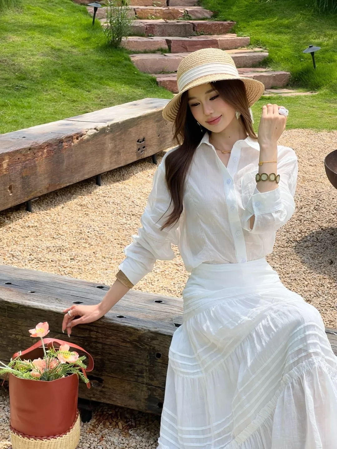 셀린느 펀칭 린넨 포켓 긴소매 셔츠 상세 이미지 16