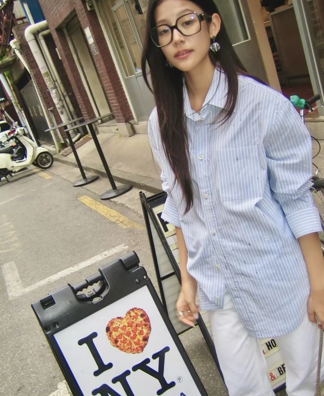 샤넬 컬러 도트 스트라이프 긴소매 셔츠 상세 이미지 29