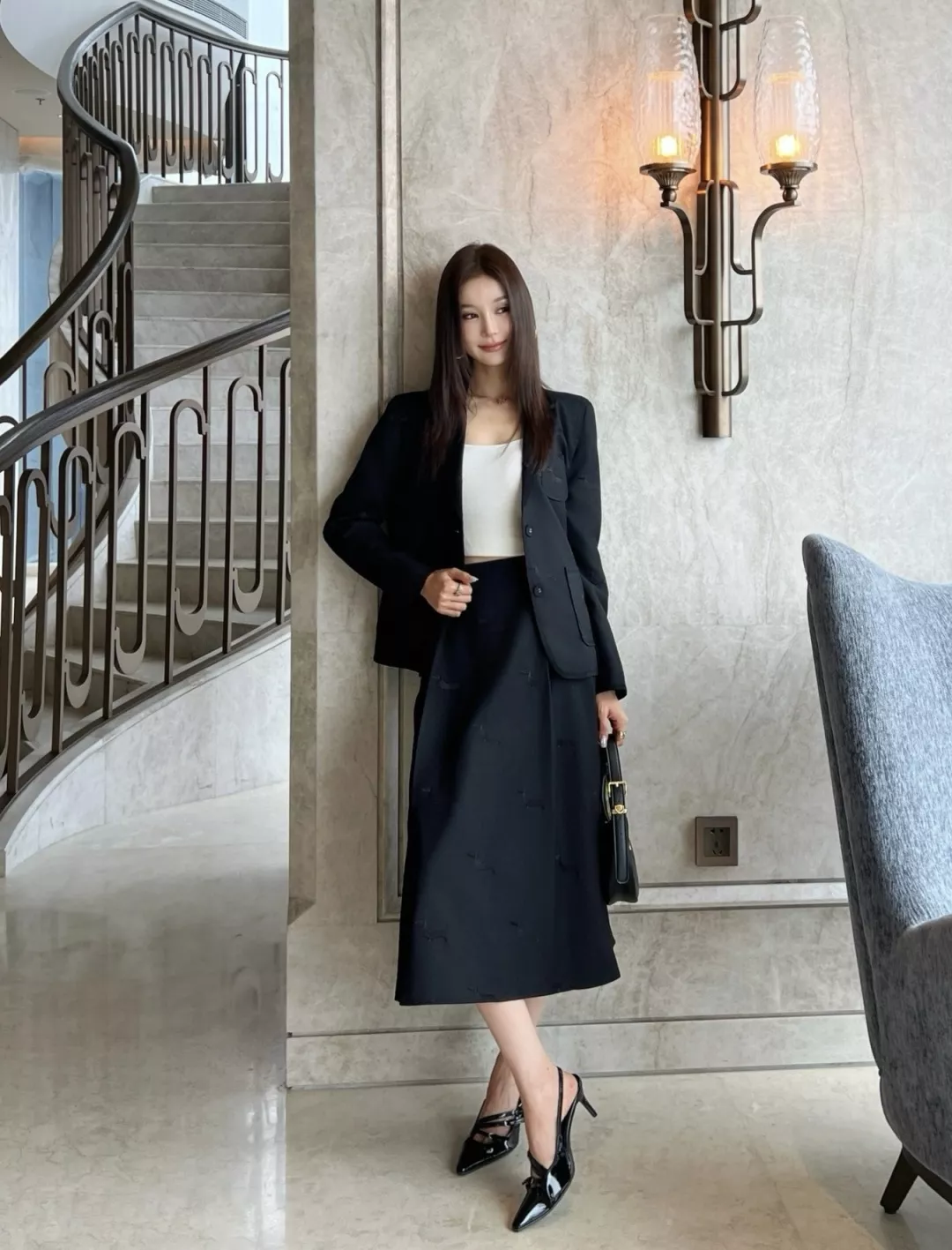 톰브라운 닥스훈트 자수 에이라인 플레어 스커트 상세 이미지 18