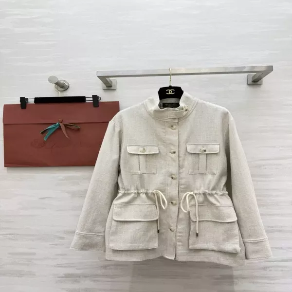 로로피아나 린넨 헌팅 하프 코트