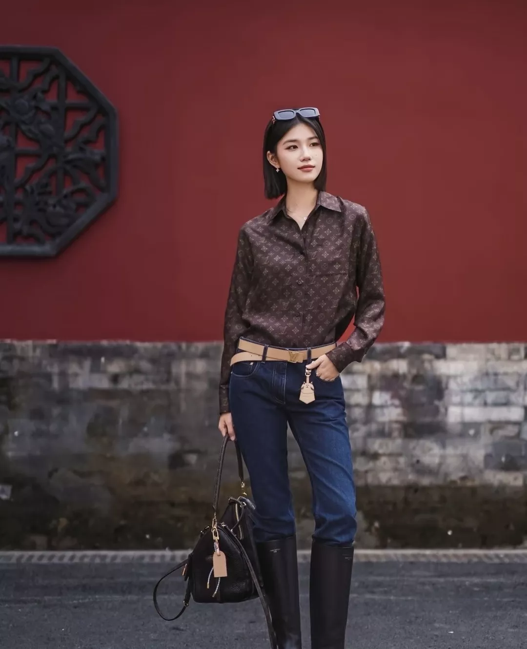 루이비통 모노그램 실크 긴소매 셔츠 상세 이미지 16