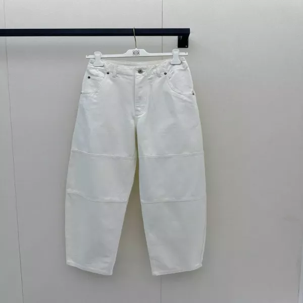로에베 크롭 배기 데님 팬츠