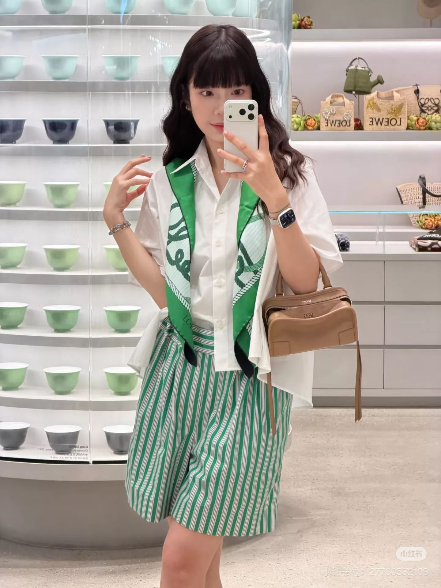 로에베 스트라이프 밴딩 쇼트 팬츠 상세 이미지 5