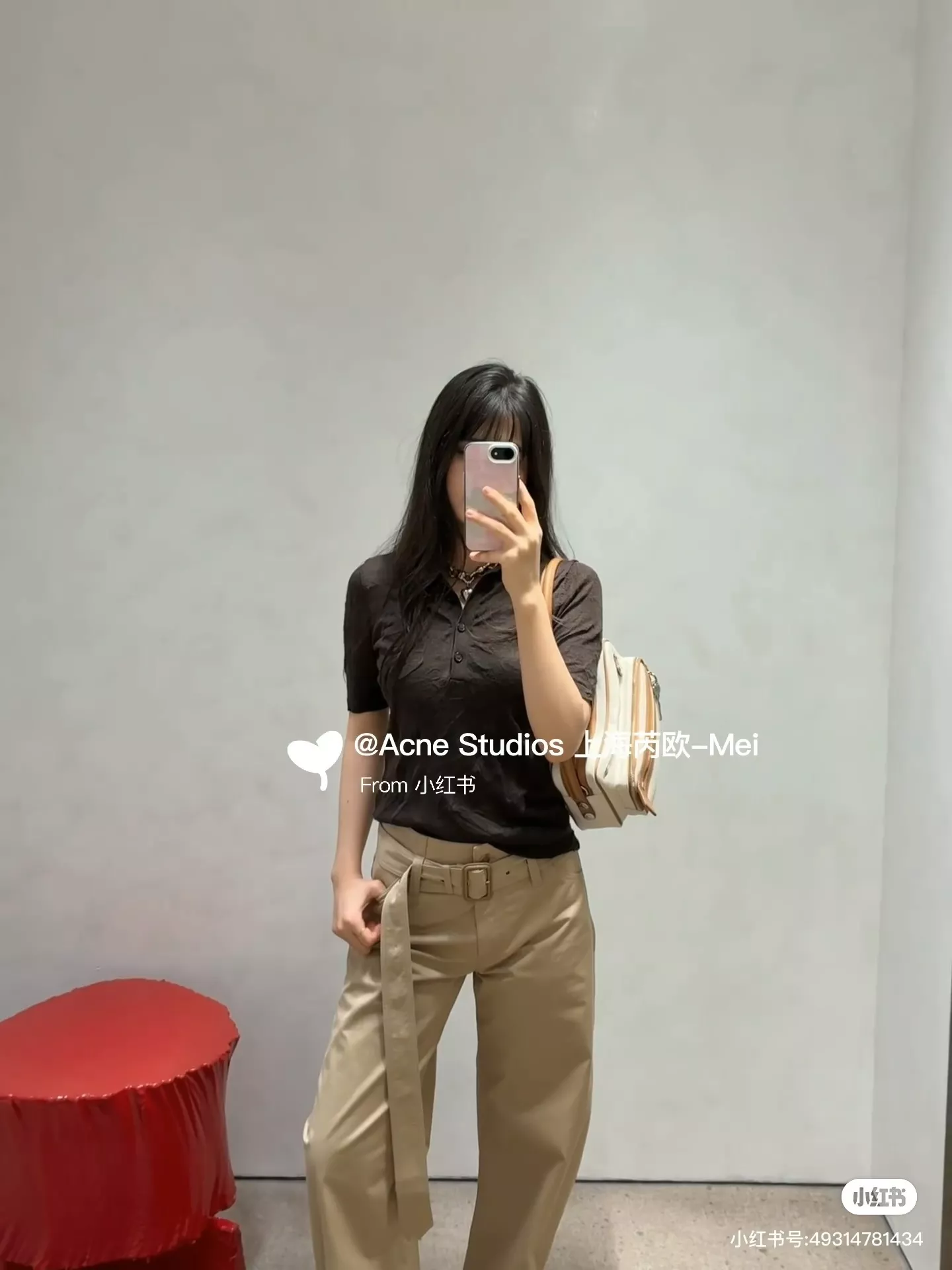아크네스튜디오 카키 하이웨이스트 와이드 카고 팬츠 상세 이미지 9