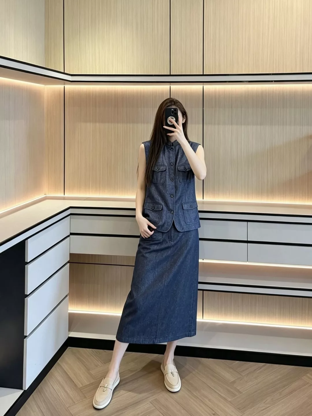 브루넬로쿠치넬리 린넨 혼방 스트레이트 롱 스커트 상세 이미지 15
