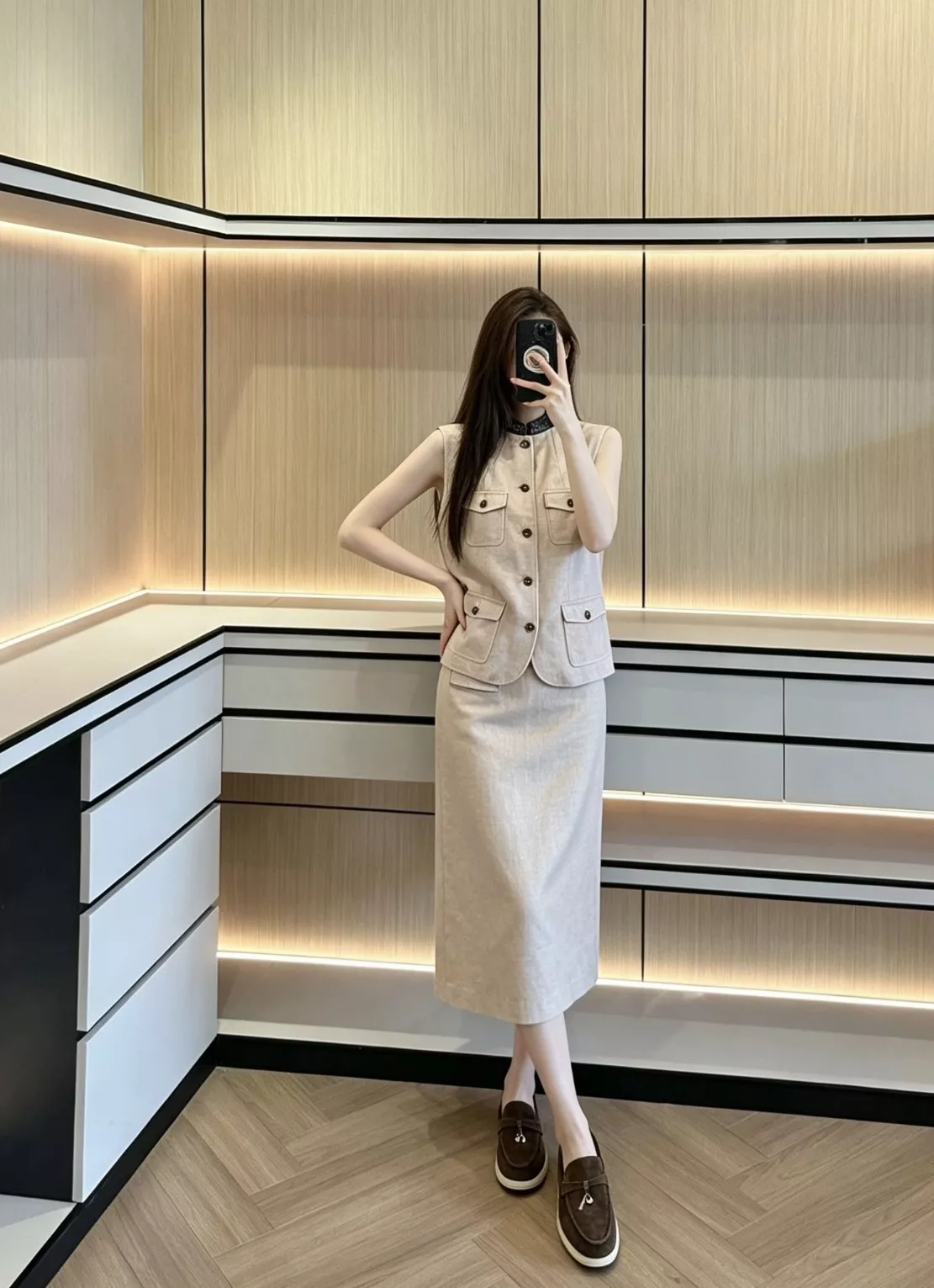 브루넬로쿠치넬리 린넨 혼방 스트레이트 롱 스커트 상세 이미지 66