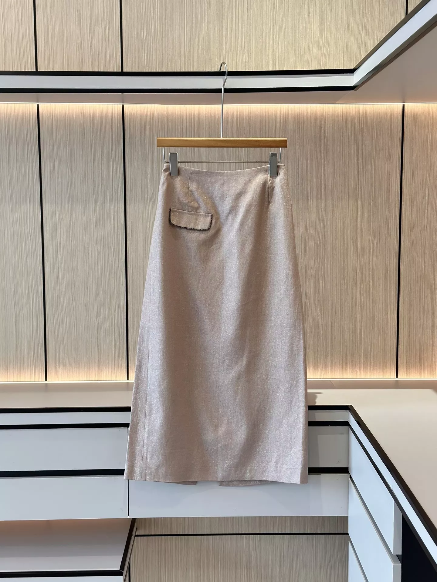 브루넬로쿠치넬리 린넨 혼방 스트레이트 롱 스커트 상세 이미지 8