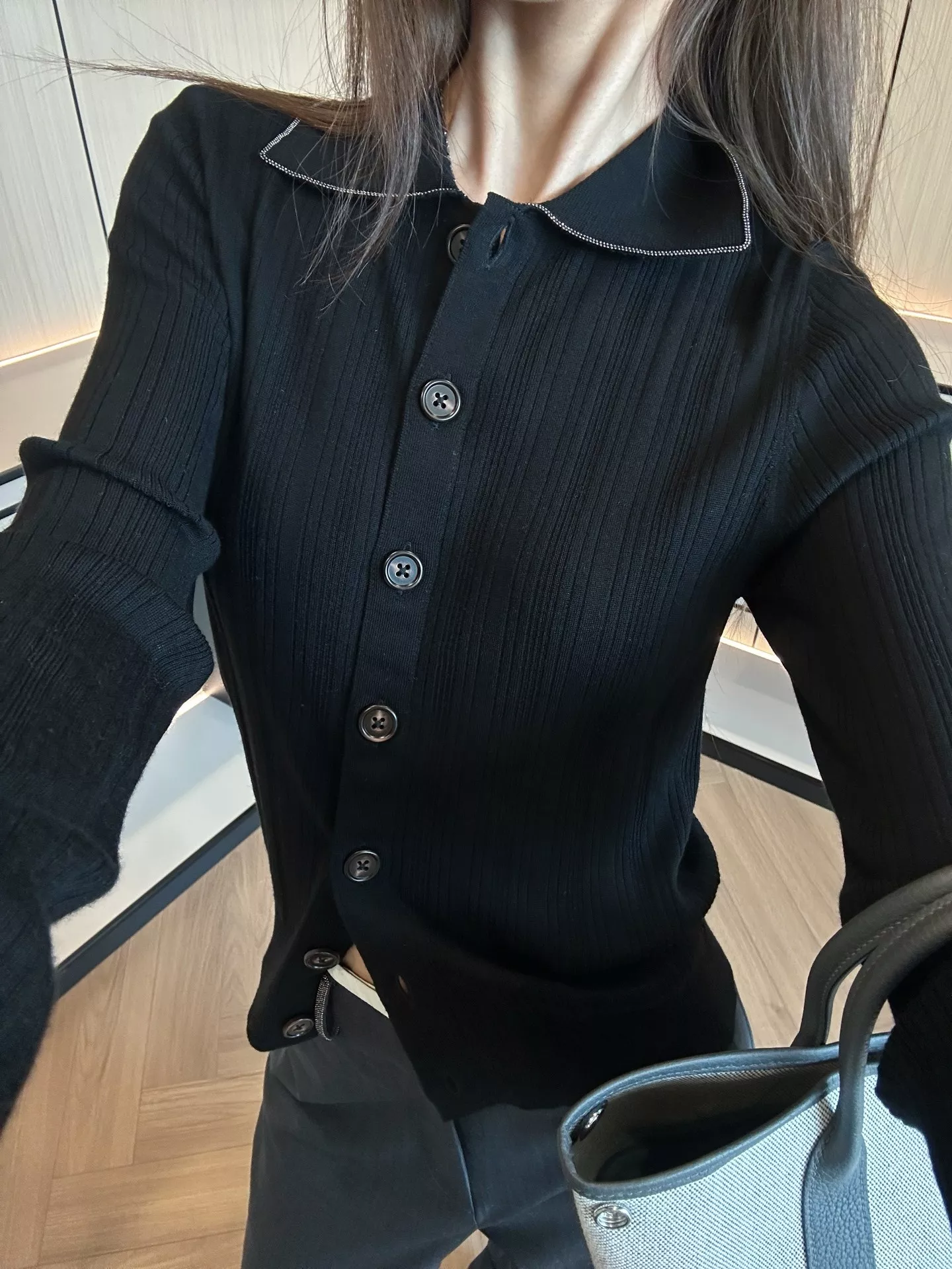 브루넬로쿠치넬리 메리노울 골지 폴로 니트 가디건 상세 이미지 101