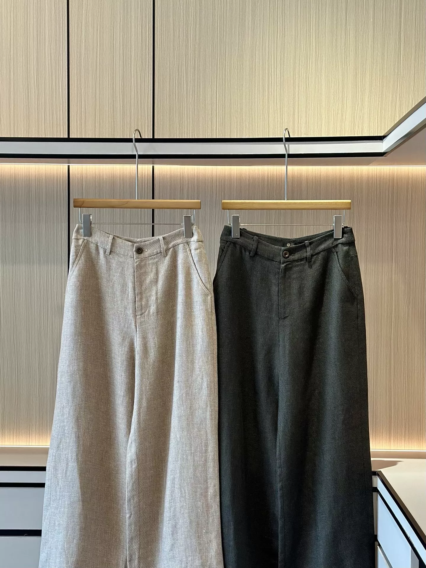 로로피아나 린넨 스트레이트 와이드 팬츠 상세 이미지 3