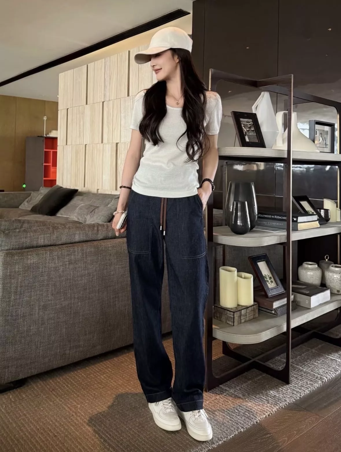 브루넬로쿠치넬리 스트레이트 핏 드로스트링 데님 팬츠 상세 이미지 19