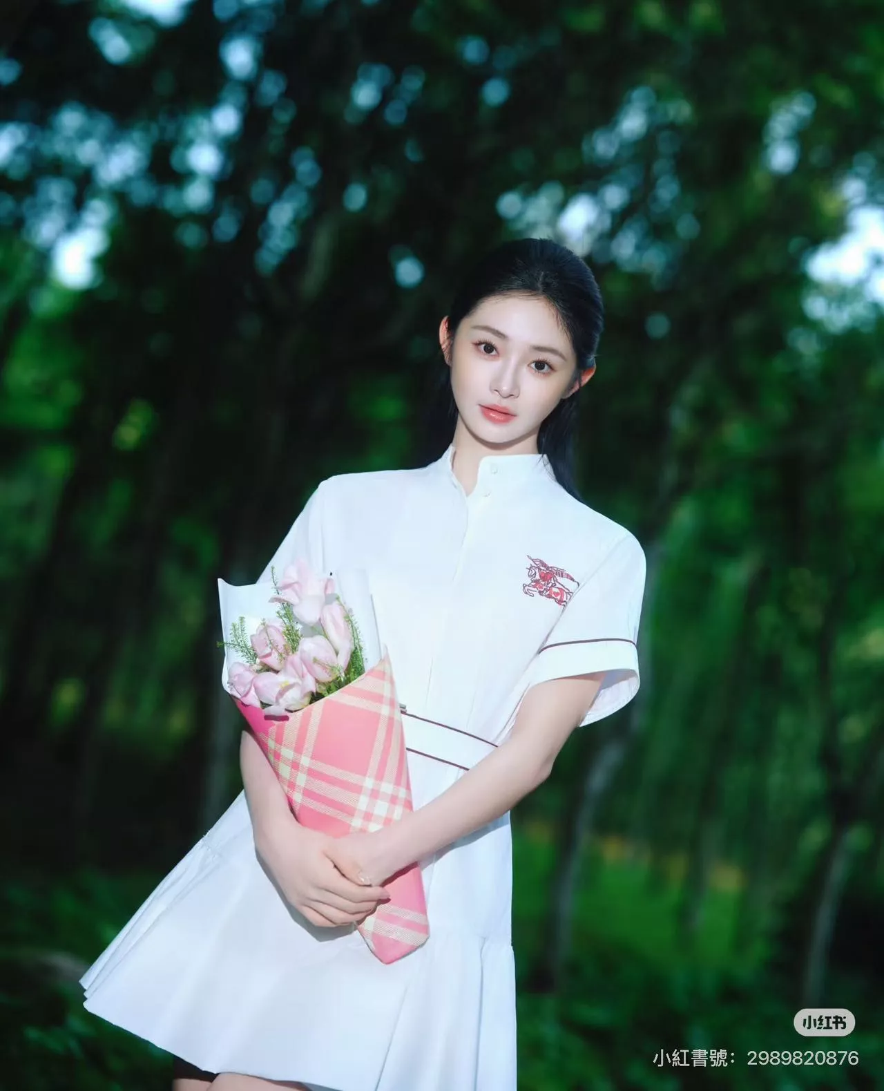 버버리 자수 디테일 벨트 카라 원피스 상세 이미지 19