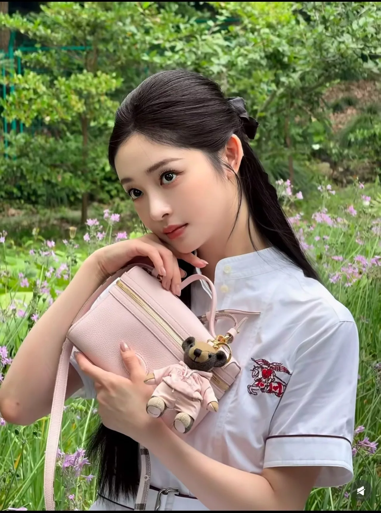 버버리 자수 디테일 벨트 카라 원피스 상세 이미지 27
