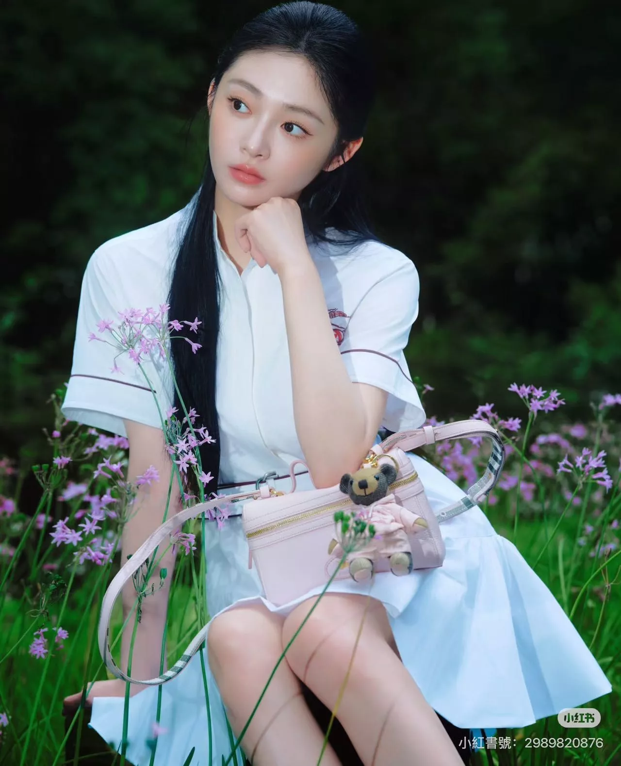 버버리 자수 디테일 벨트 카라 원피스 상세 이미지 23
