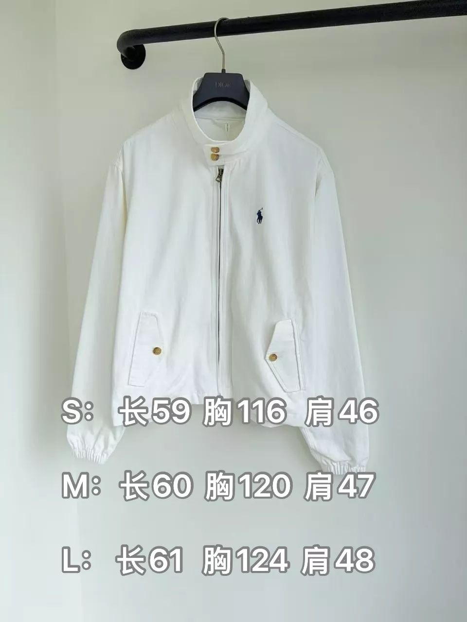 랄프로렌 솔리드 코튼 블렌드 집업 재킷 상세 이미지 10