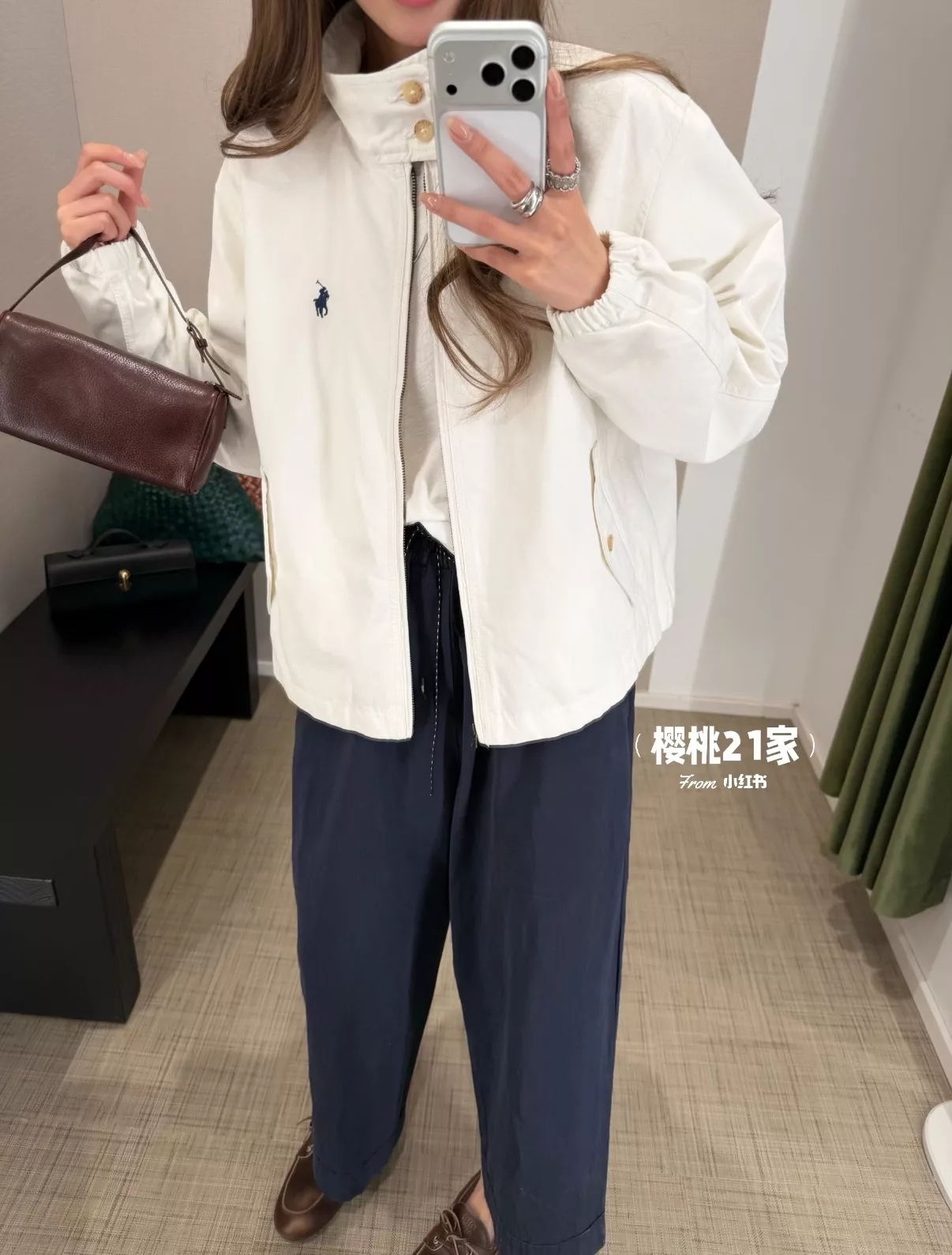 랄프로렌 솔리드 코튼 블렌드 집업 재킷 상세 이미지 15