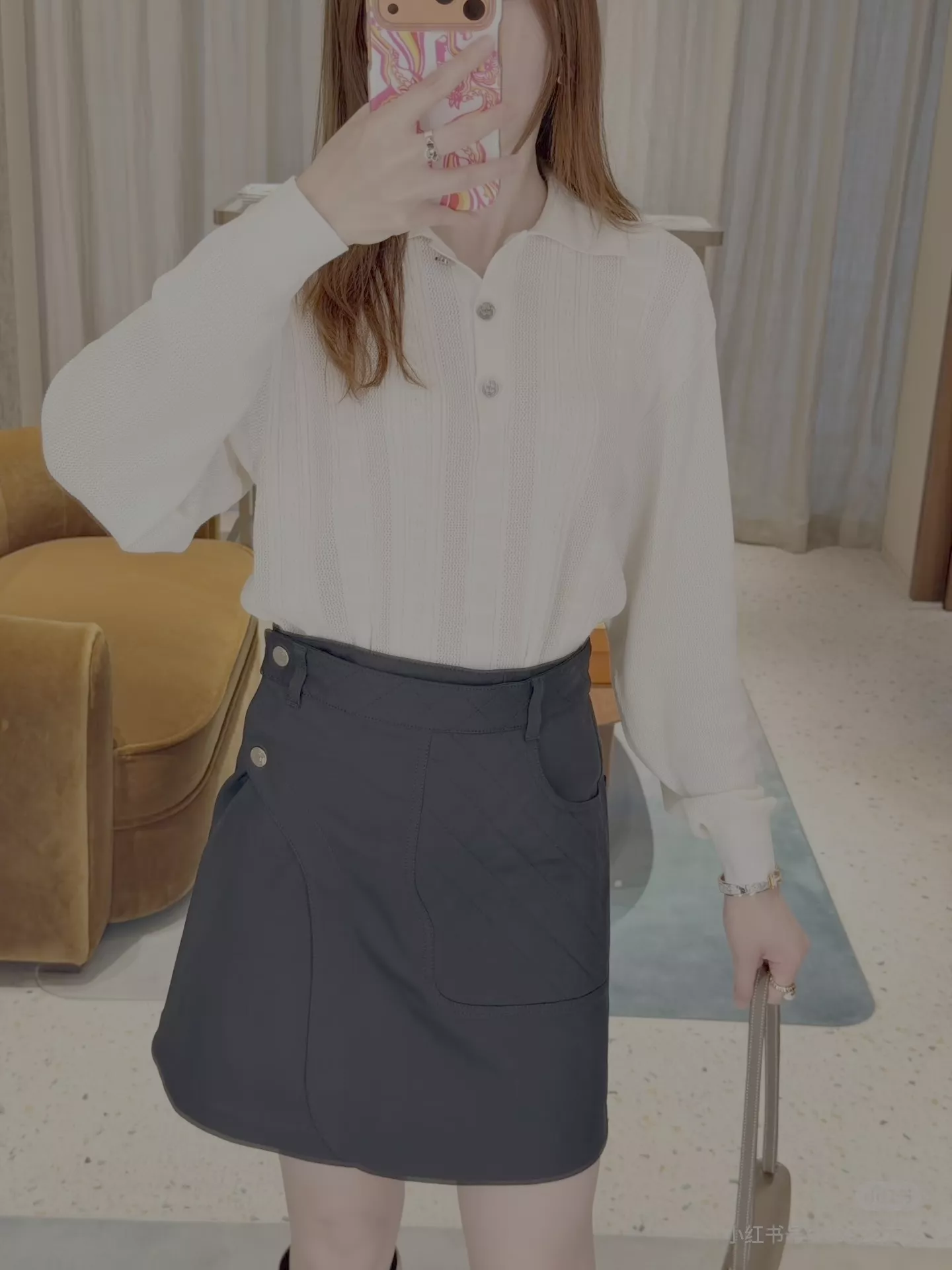 에르메스 혼방 니트 카라 상의 상세 이미지 17