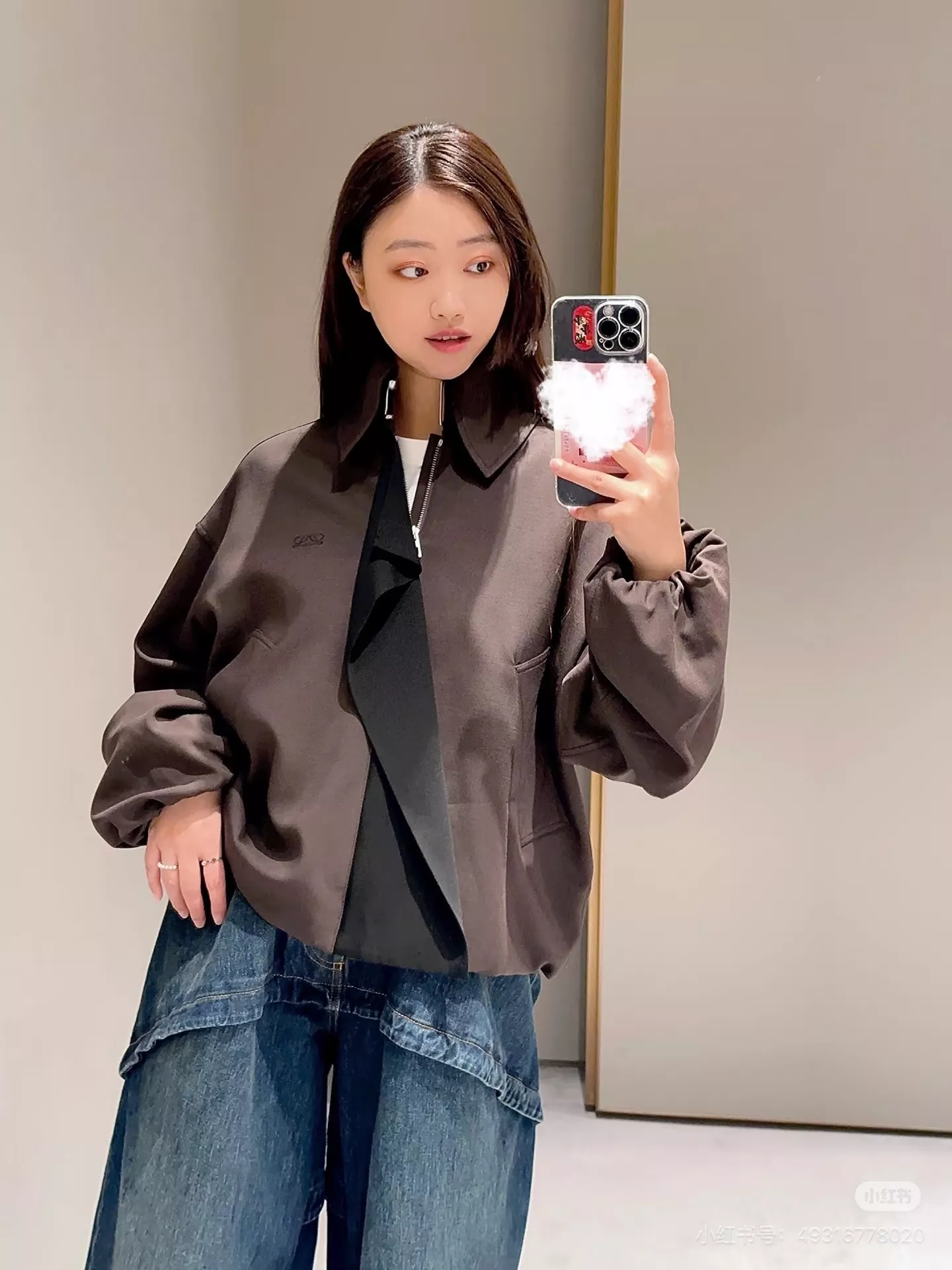로에베 배색 타이 칼라 오버핏 재킷 상세 이미지 79