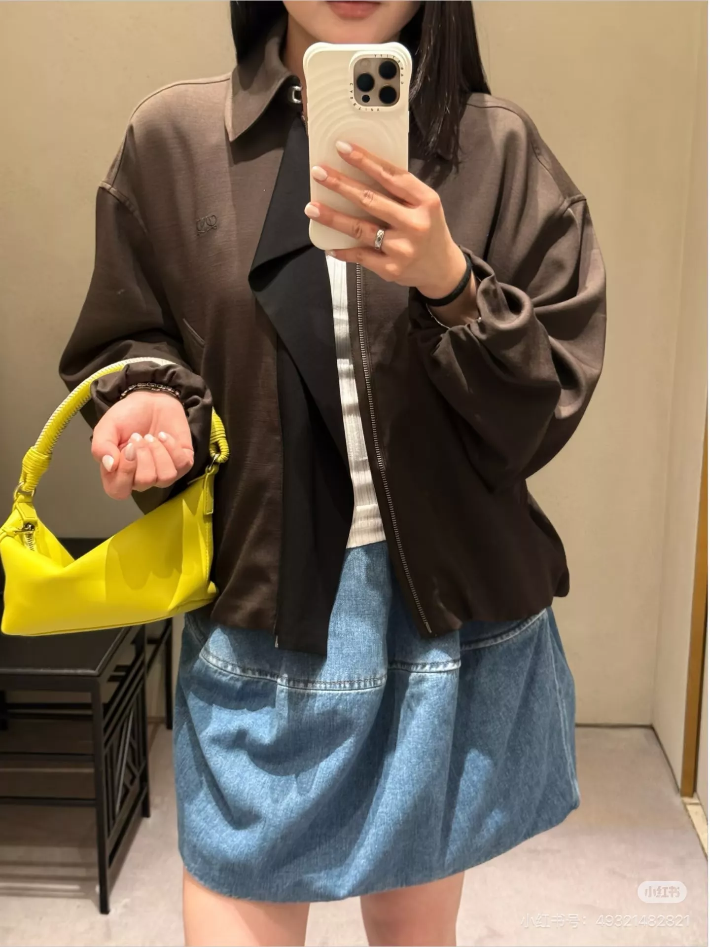 로에베 배색 타이 칼라 오버핏 재킷 상세 이미지 47