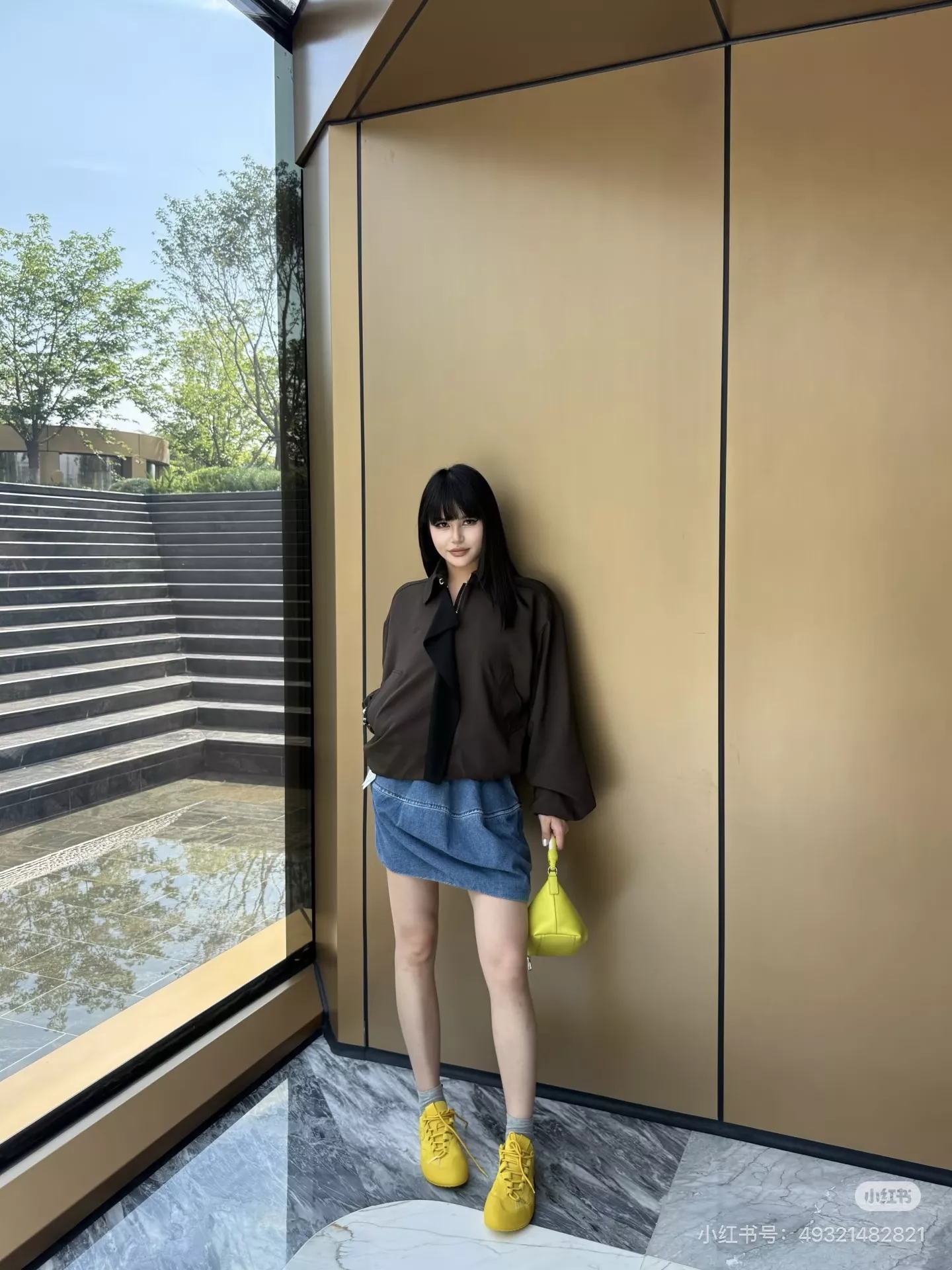 로에베 배색 타이 칼라 오버핏 재킷 상세 이미지 50