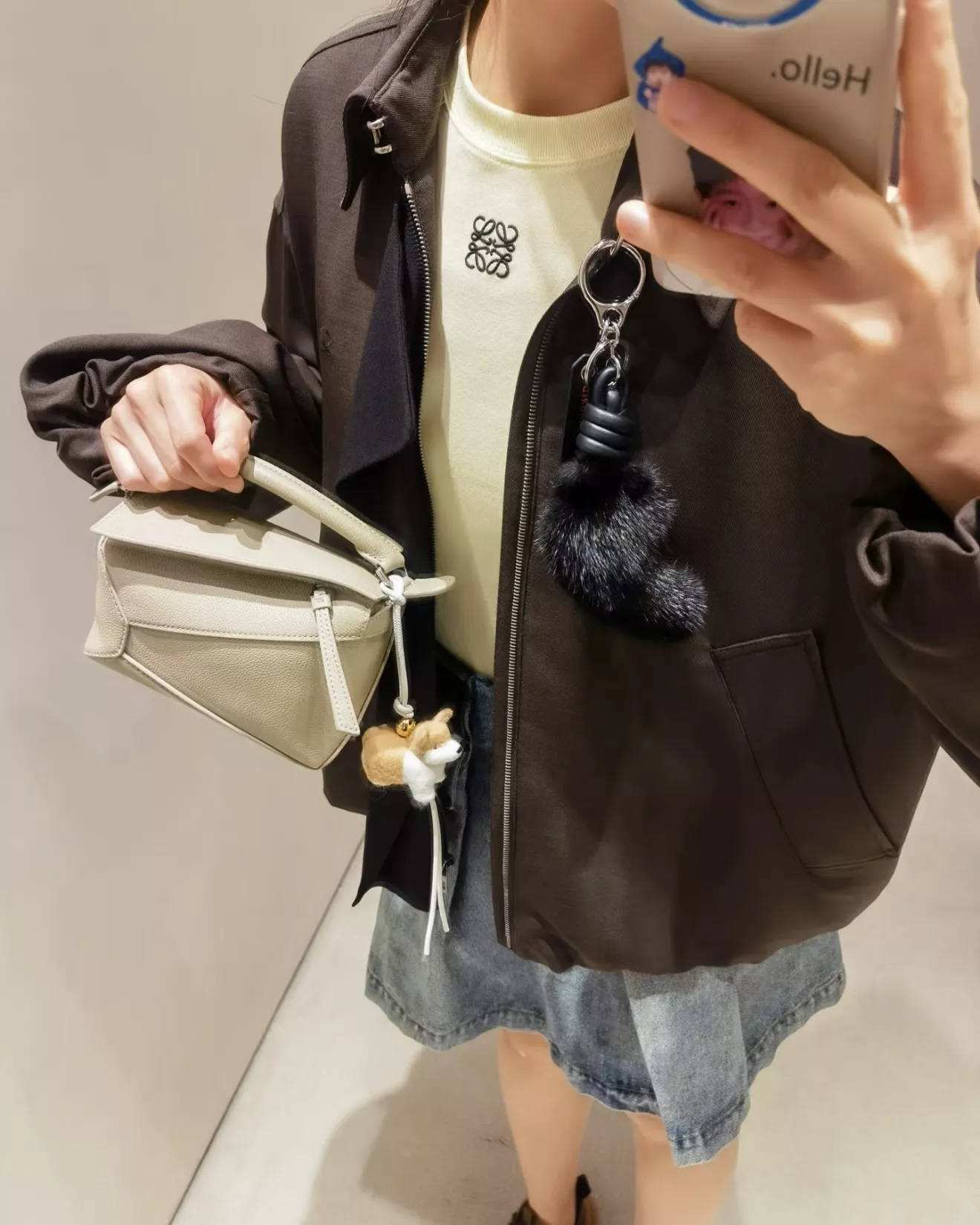 로에베 배색 타이 칼라 오버핏 재킷 상세 이미지 70