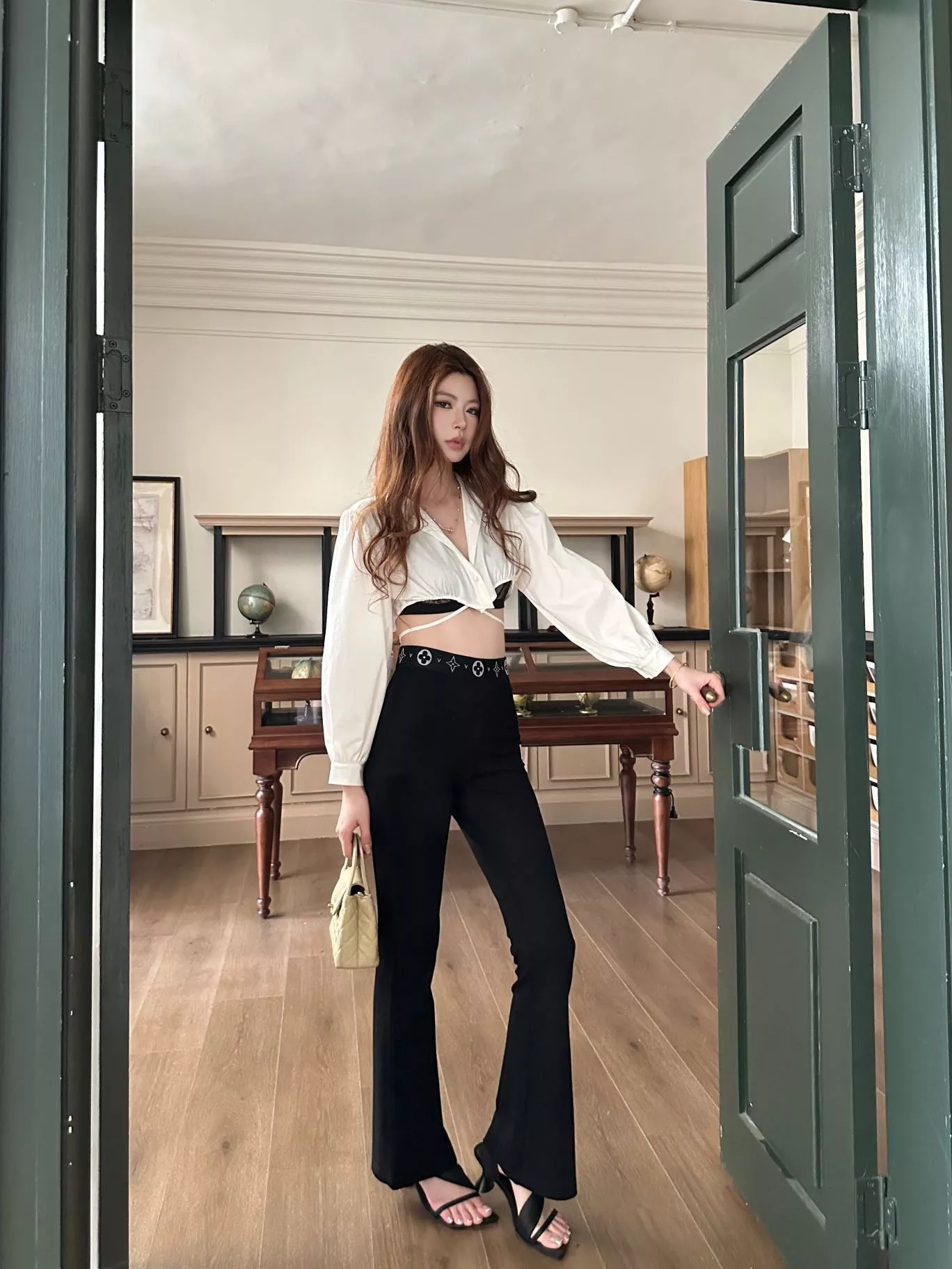 아크네스튜디오 하이웨이스트 자카드 밴드 캐쥬얼 팬츠 상세 이미지 13