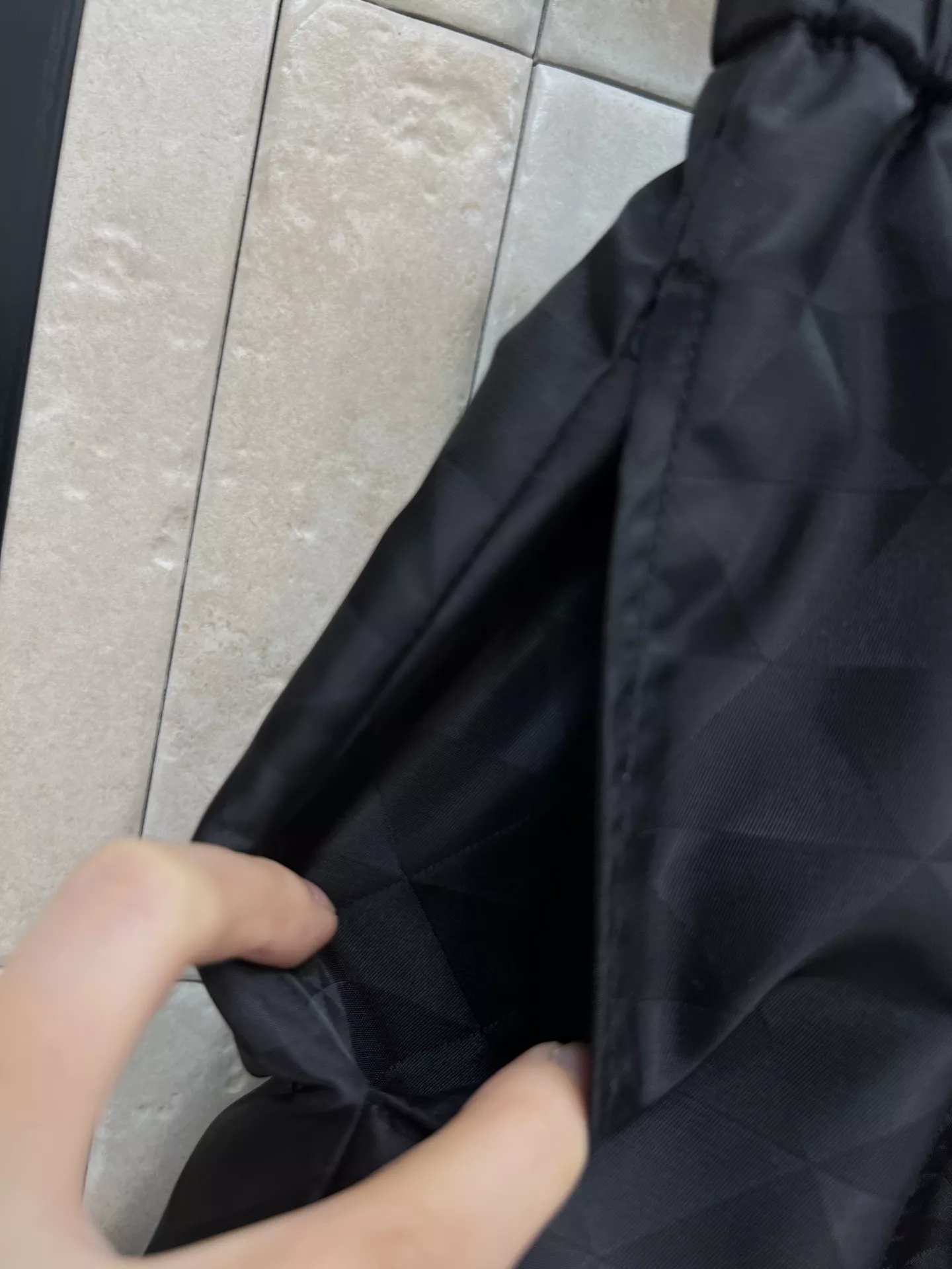 프라다 자카드 드로스트링 에이라인 롱 스커트 상세 이미지 5