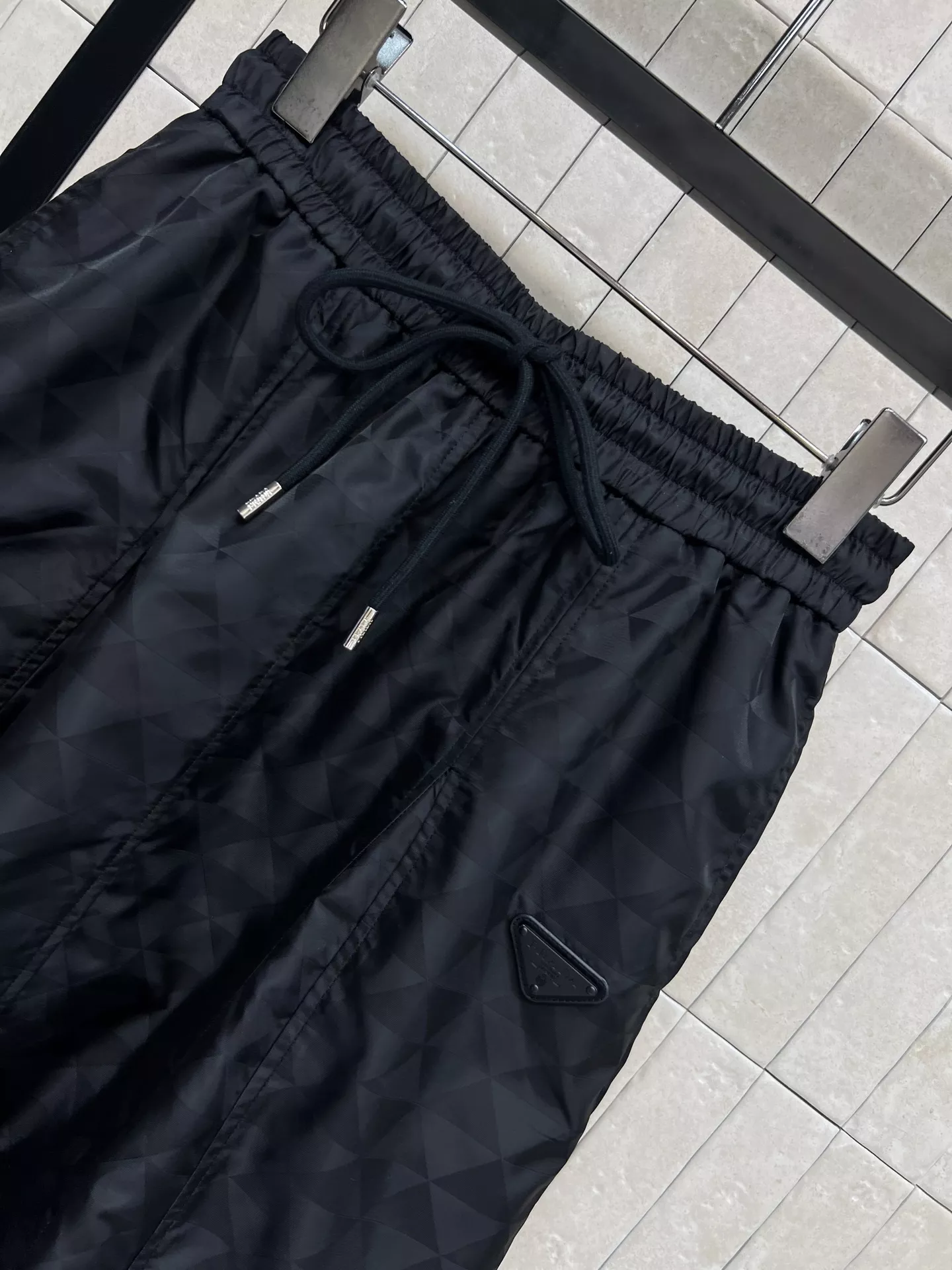 프라다 자카드 드로스트링 에이라인 롱 스커트 상세 이미지 2