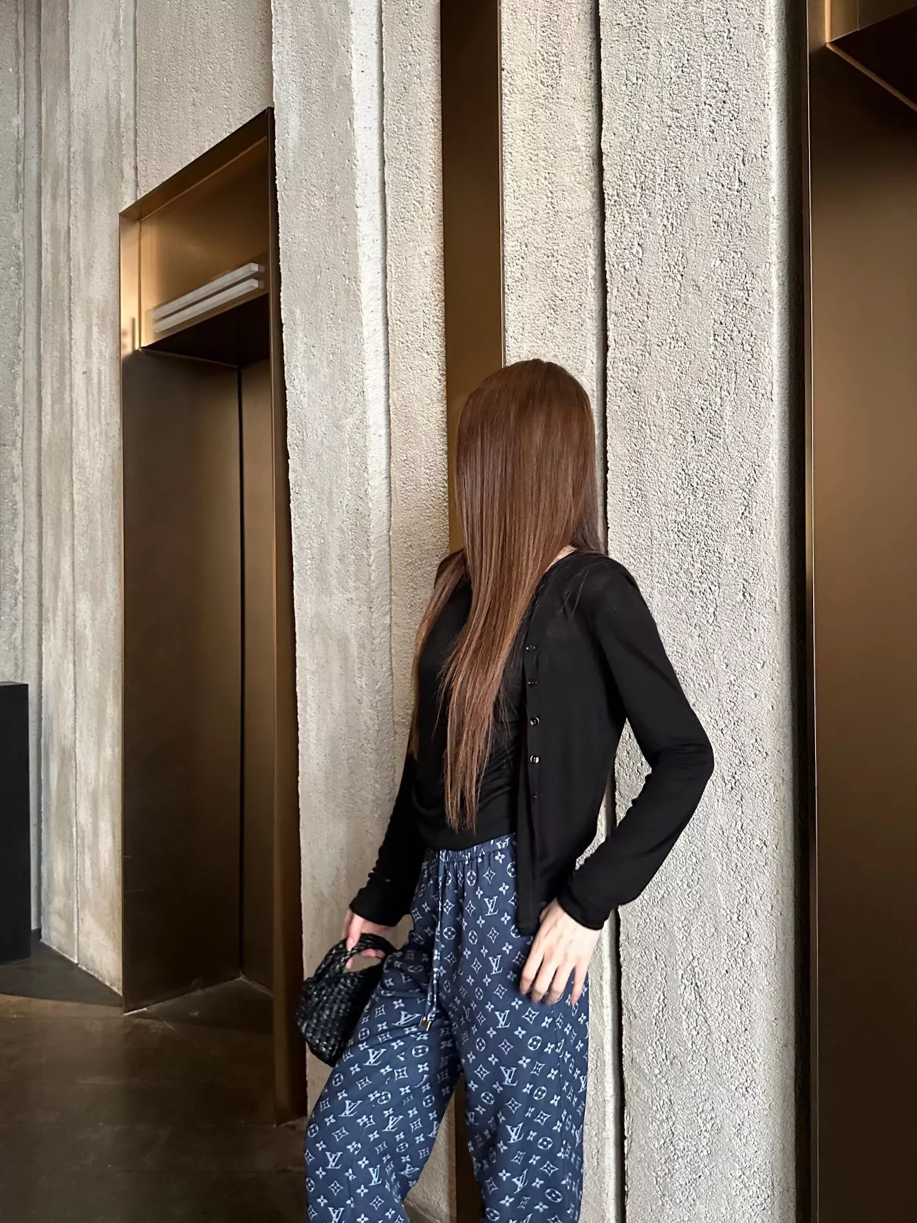 루이비통 올오버 패턴 하이웨이스트 와이드 팬츠 상세 이미지 12