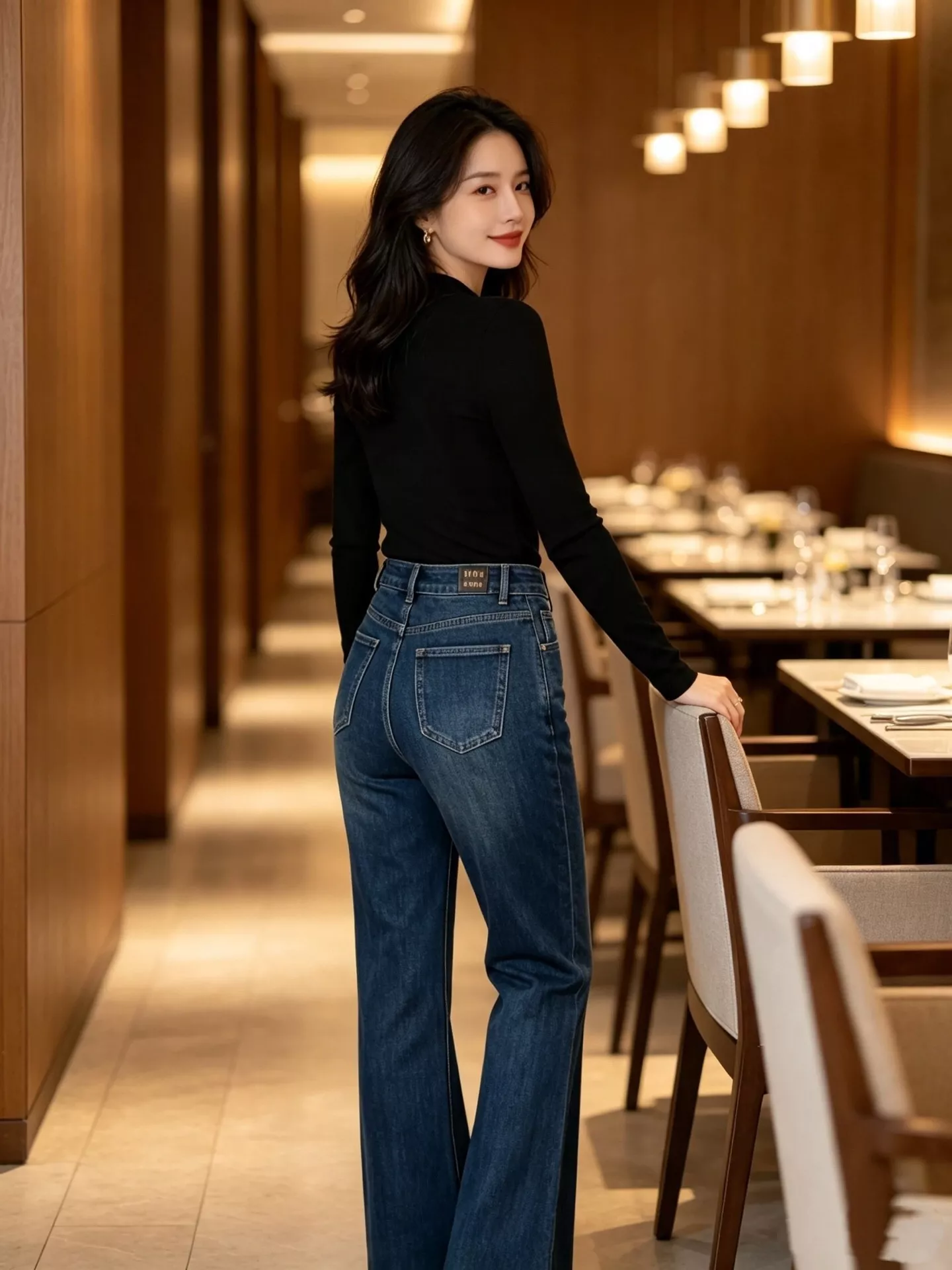 미우미우 하이웨이스트 워싱 데님 팬츠 상세 이미지 11