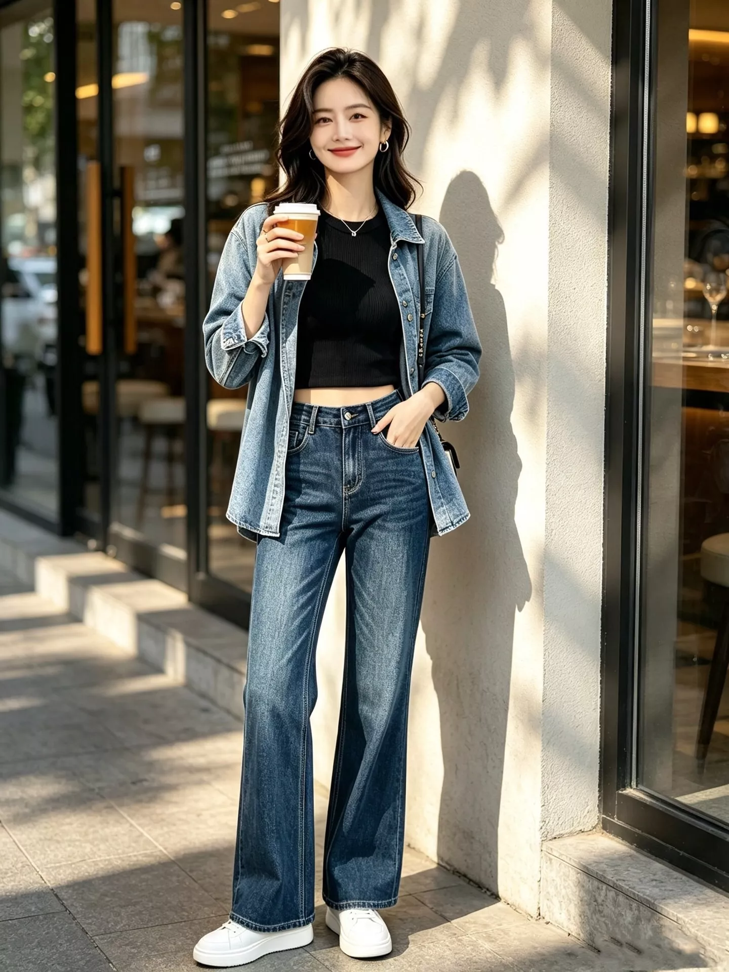 미우미우 하이웨이스트 워싱 데님 팬츠 상세 이미지 14