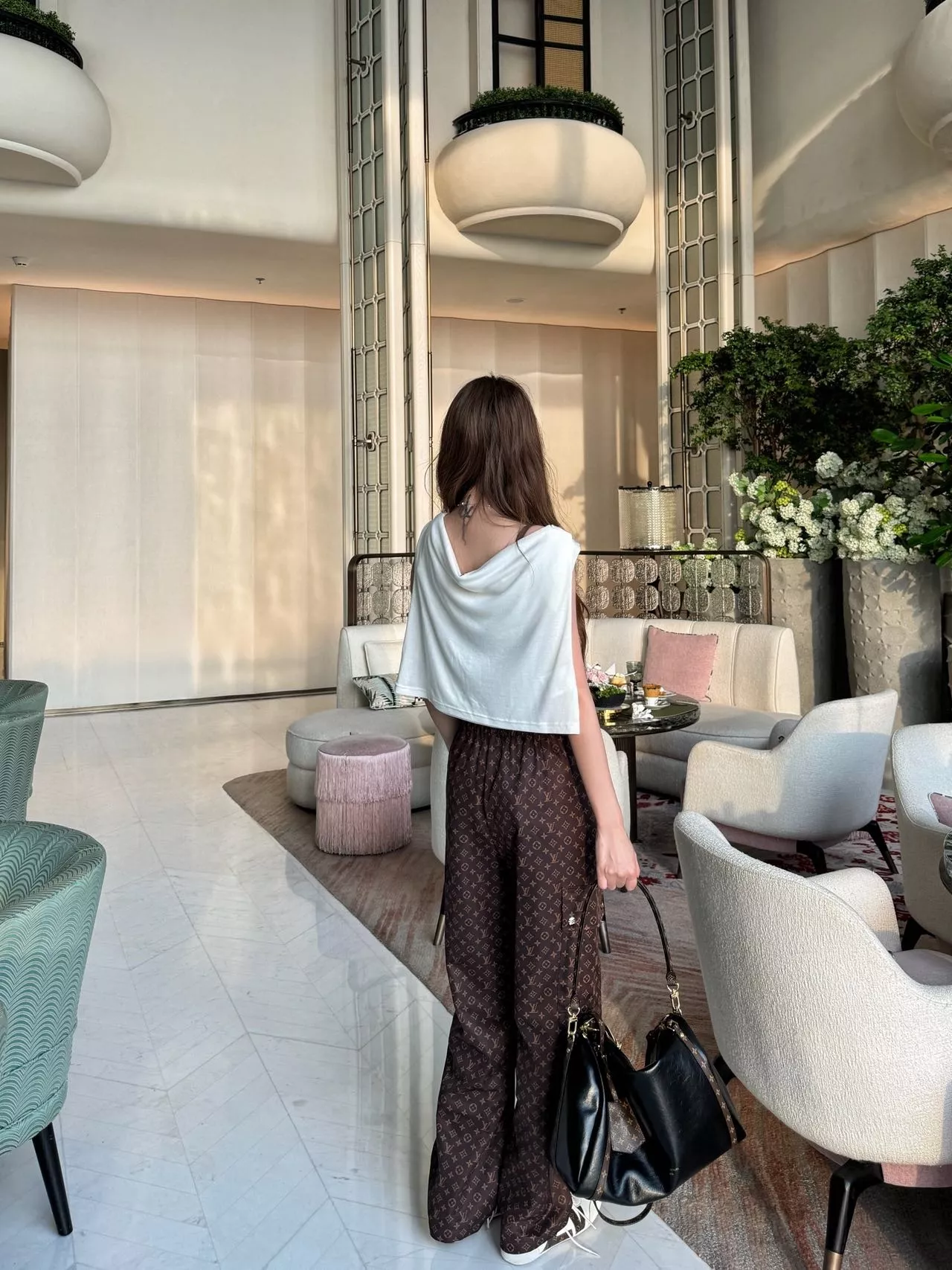 루이비통 모노그램 와이드 밴딩 스트링 팬츠 상세 이미지 19