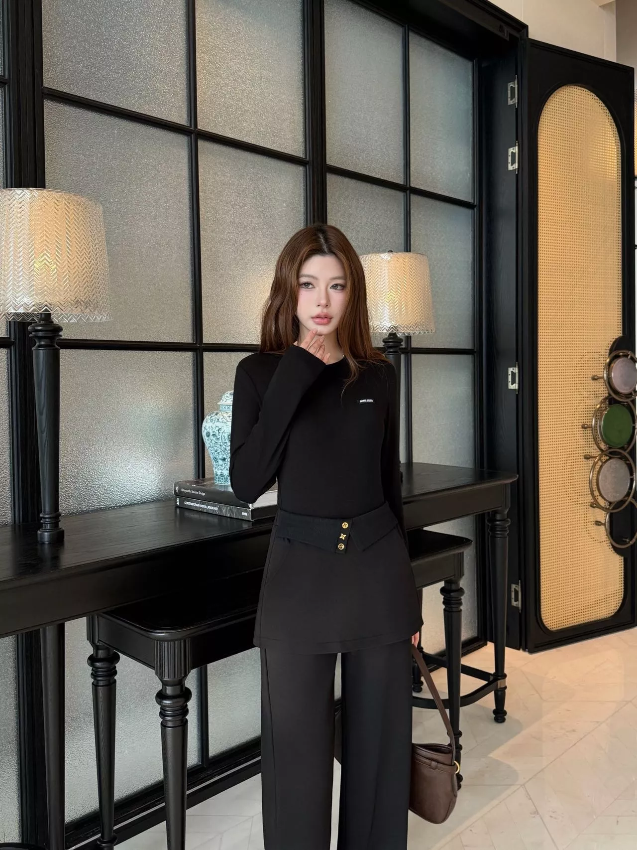 로에베 페이크 레이어드 미니 플레어 팬츠 상세 이미지 18