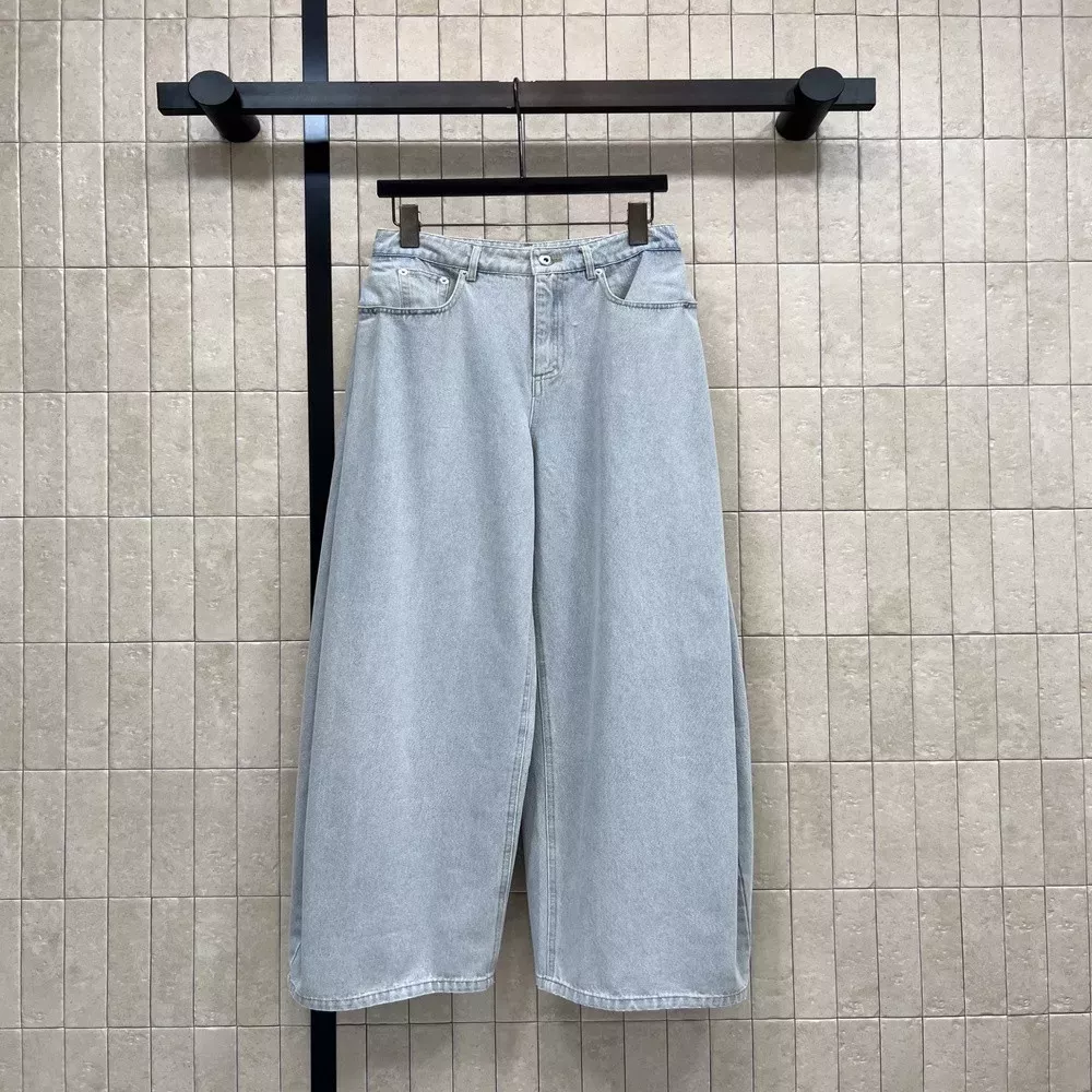 디올 하이웨이스트 와이드 레그 데님 팬츠