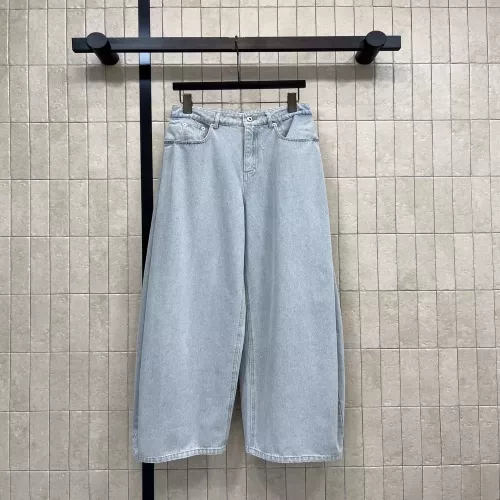 디올 하이웨이스트 와이드 레그 데님 팬츠