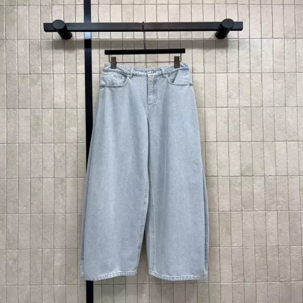 디올 하이웨이스트 와이드 레그 데님 팬츠