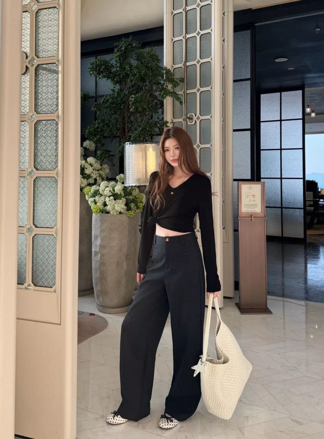 샤넬 리넨 하이웨이스트 와이드 팬츠 상세 이미지 22