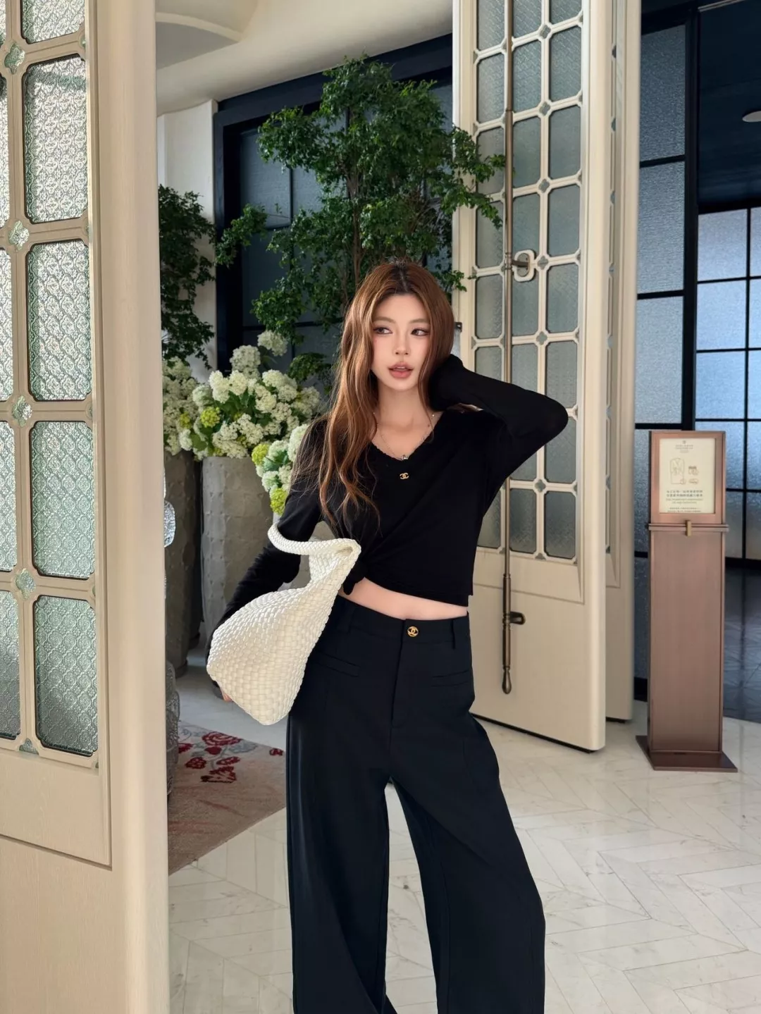 샤넬 리넨 하이웨이스트 와이드 팬츠 상세 이미지 21
