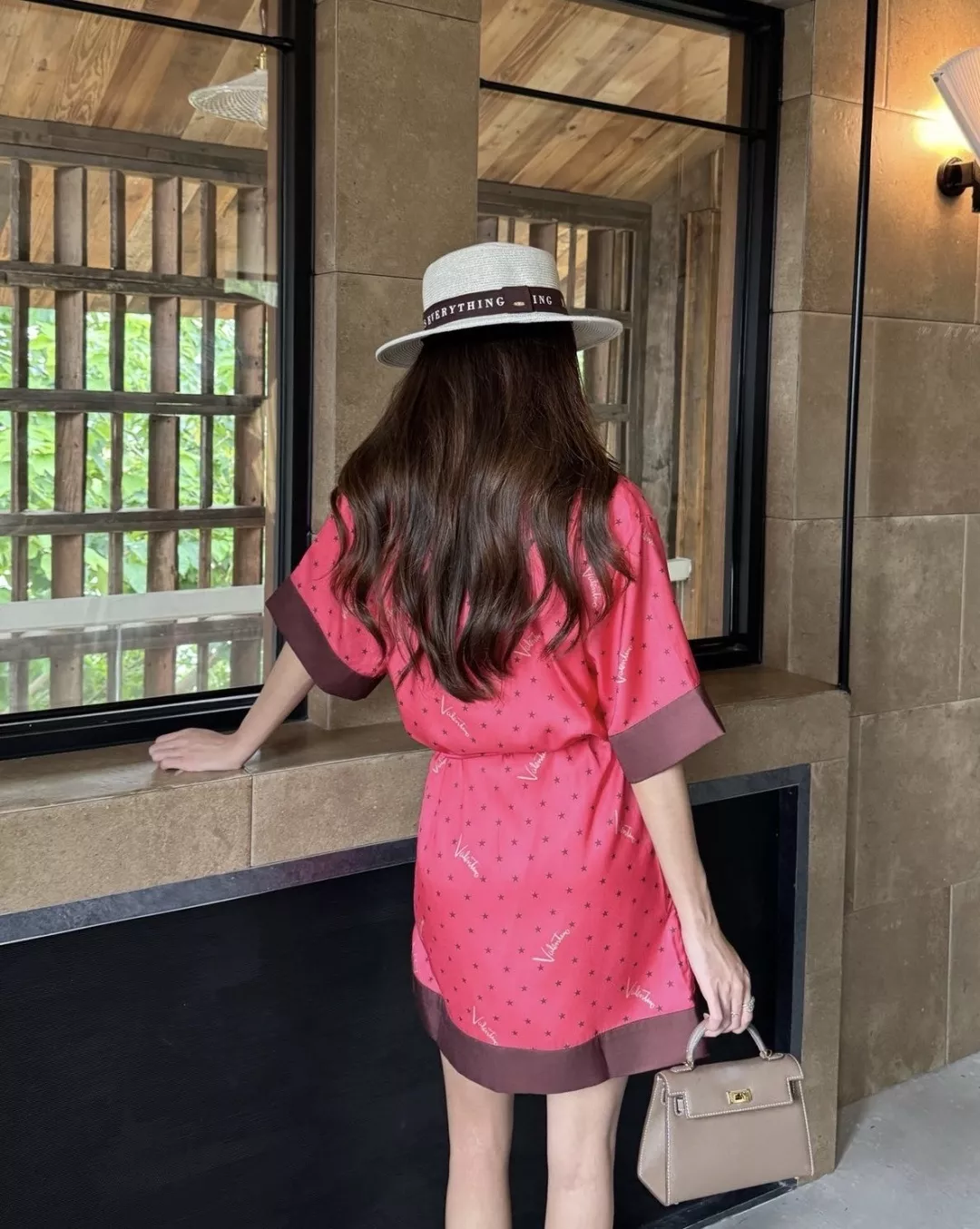 발렌티노 별 패턴 새틴 폴로 원피스 상세 이미지 17