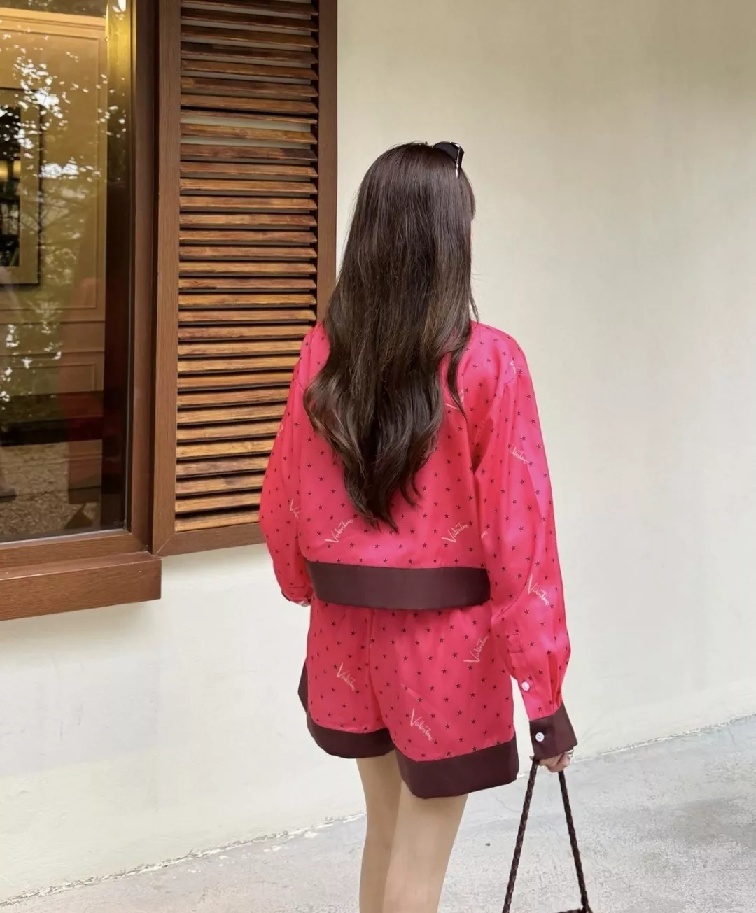 발렌티노 별 패턴 새틴 크롭 셔츠 숏팬츠 세트 상세 이미지 27