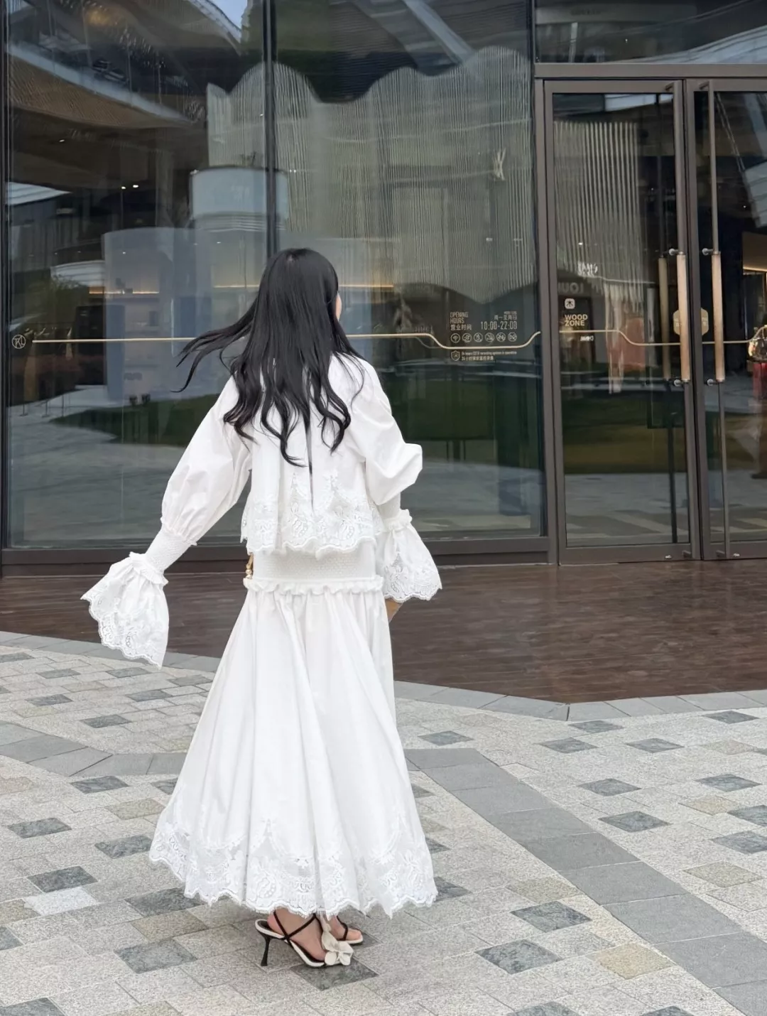 짐머만 레이스 플레어 롱 스커트 상세 이미지 13