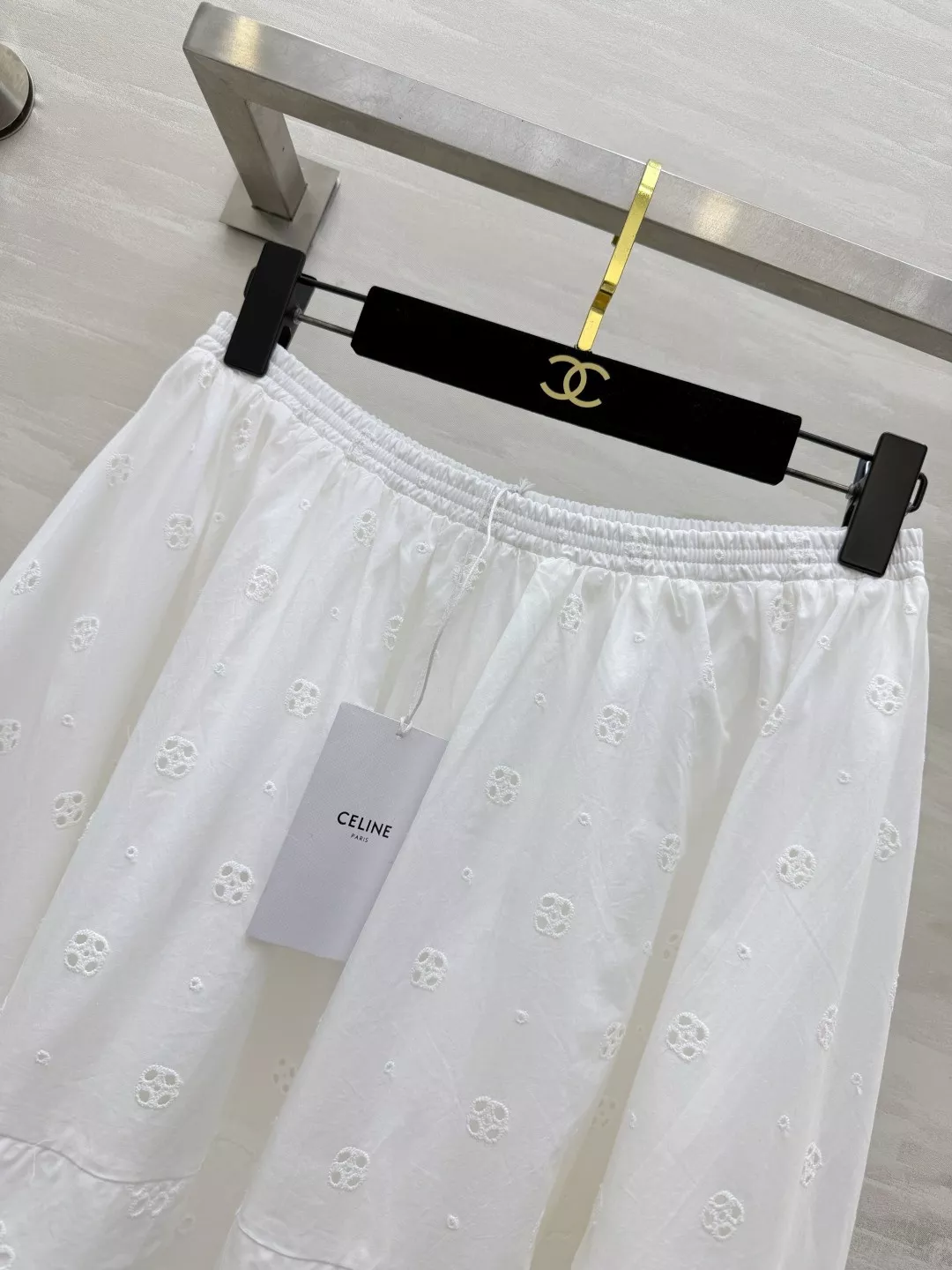 셀린느 플라워 아일렛 자수 캉캉 롱 스커트 상세 이미지 2