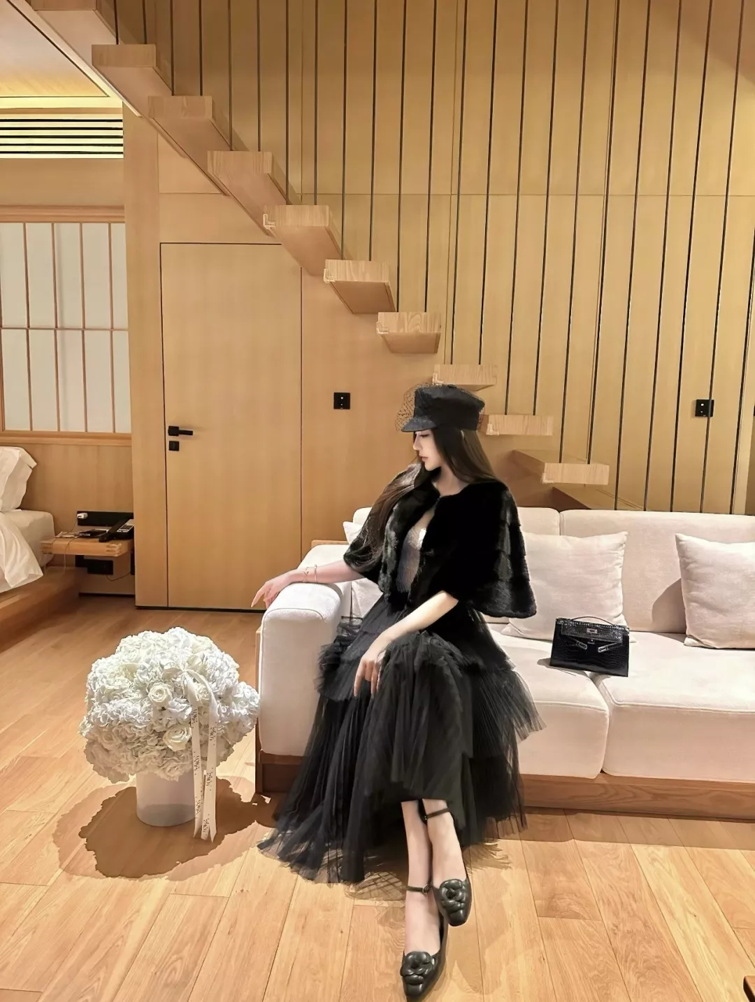 디올 멀티 레이어 플리츠 망사 롱 스커트 상세 이미지 35