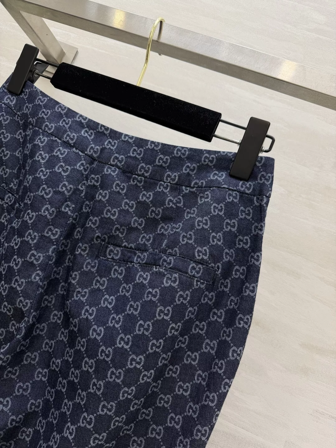 구찌 자카드 와이드 데님 팬츠 상세 이미지 8