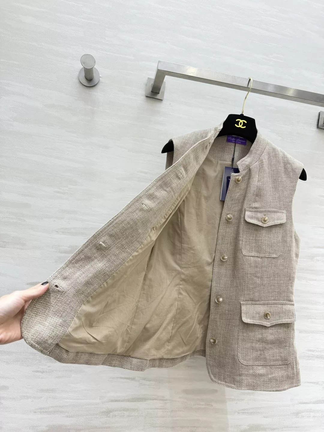 랄프로렌 린넨 트윌 멀티포켓 버튼 조끼 상세 이미지 6