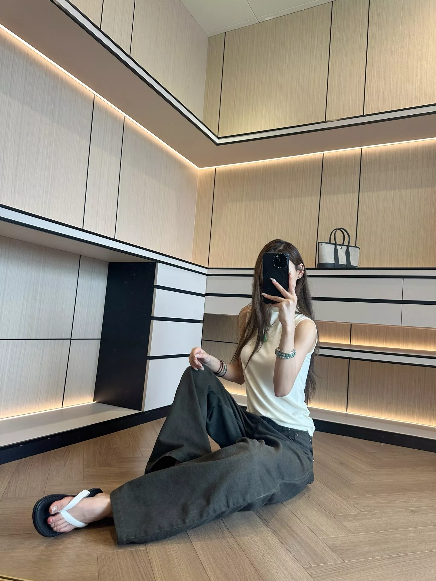 루이비통 워싱 밀리터리 그린 와이드 데님 팬츠 상세 이미지 80