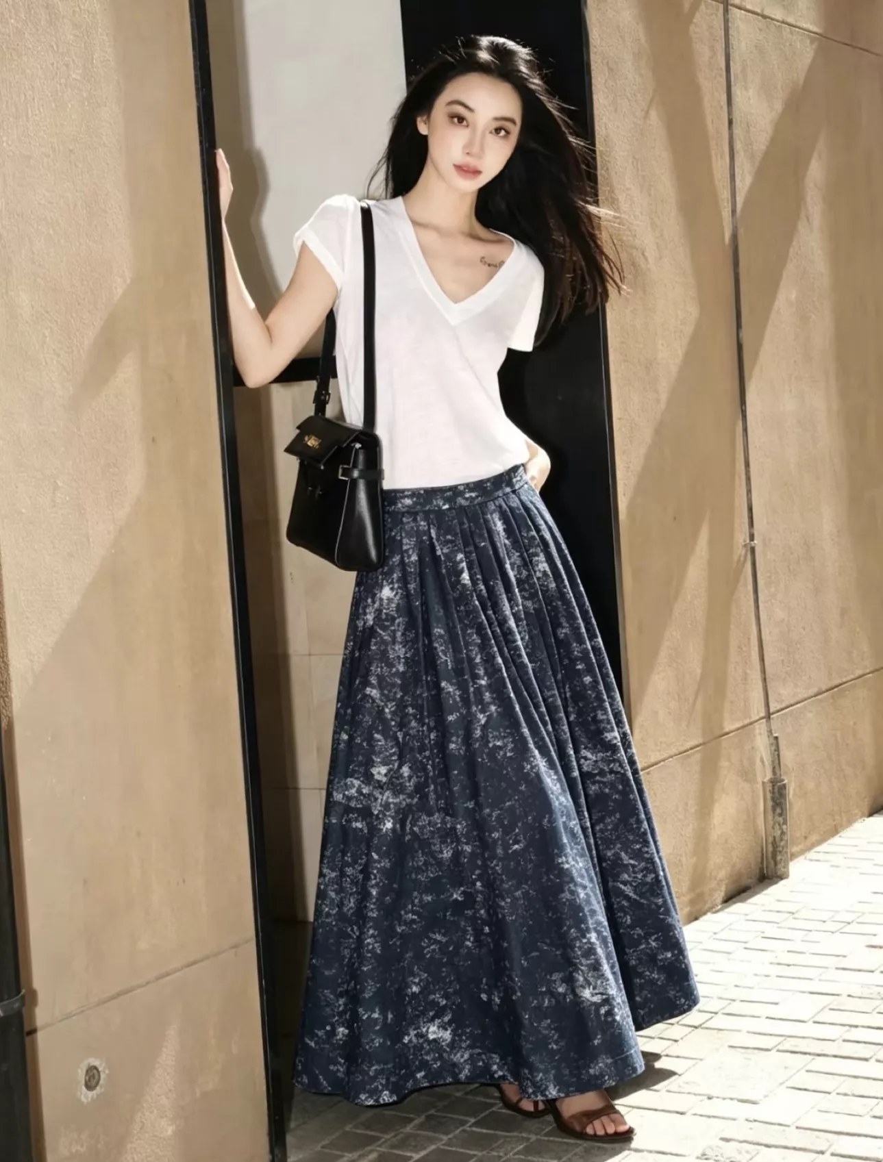 디올 복고 플라워 프린트 플리츠 롱 스커트 상세 이미지 77