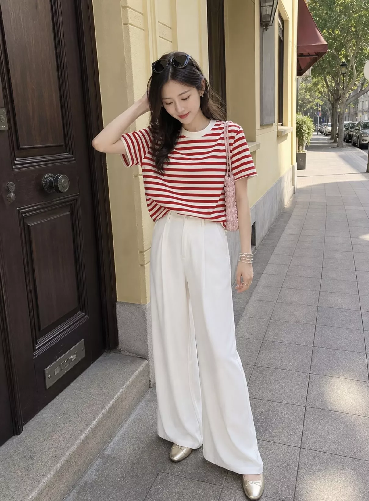 로로피아나 항해 시리즈 스트라이프 반소매 티셔츠 상세 이미지 68