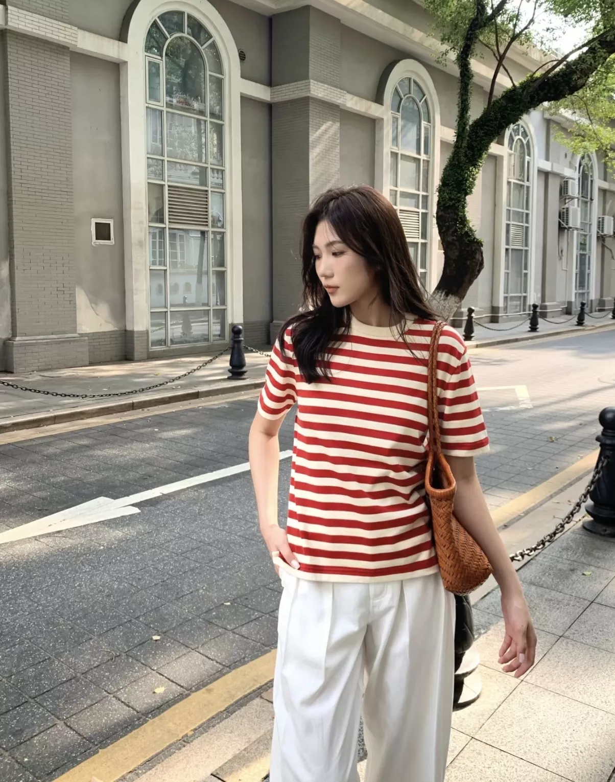 로로피아나 항해 시리즈 스트라이프 반소매 티셔츠 상세 이미지 66