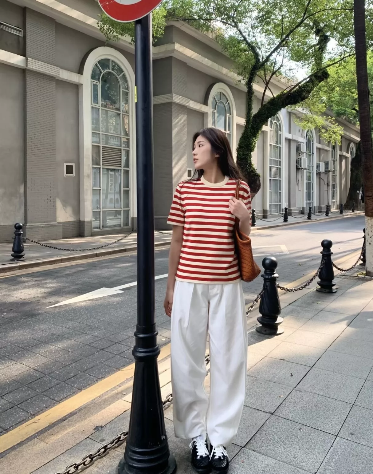 로로피아나 항해 시리즈 스트라이프 반소매 티셔츠 상세 이미지 65